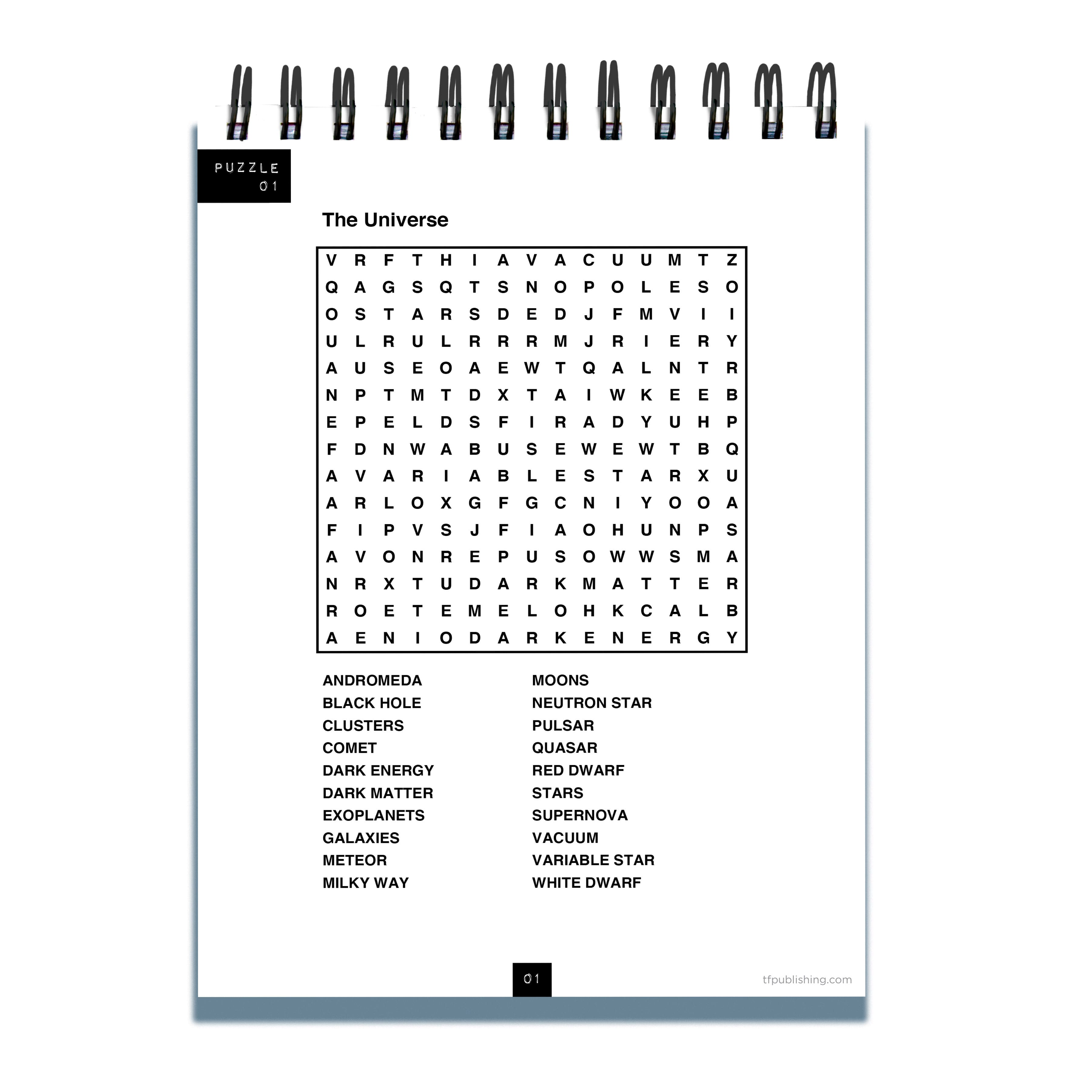 TF Publishing You Got This Word Search Book Spiral Puzzle Pad