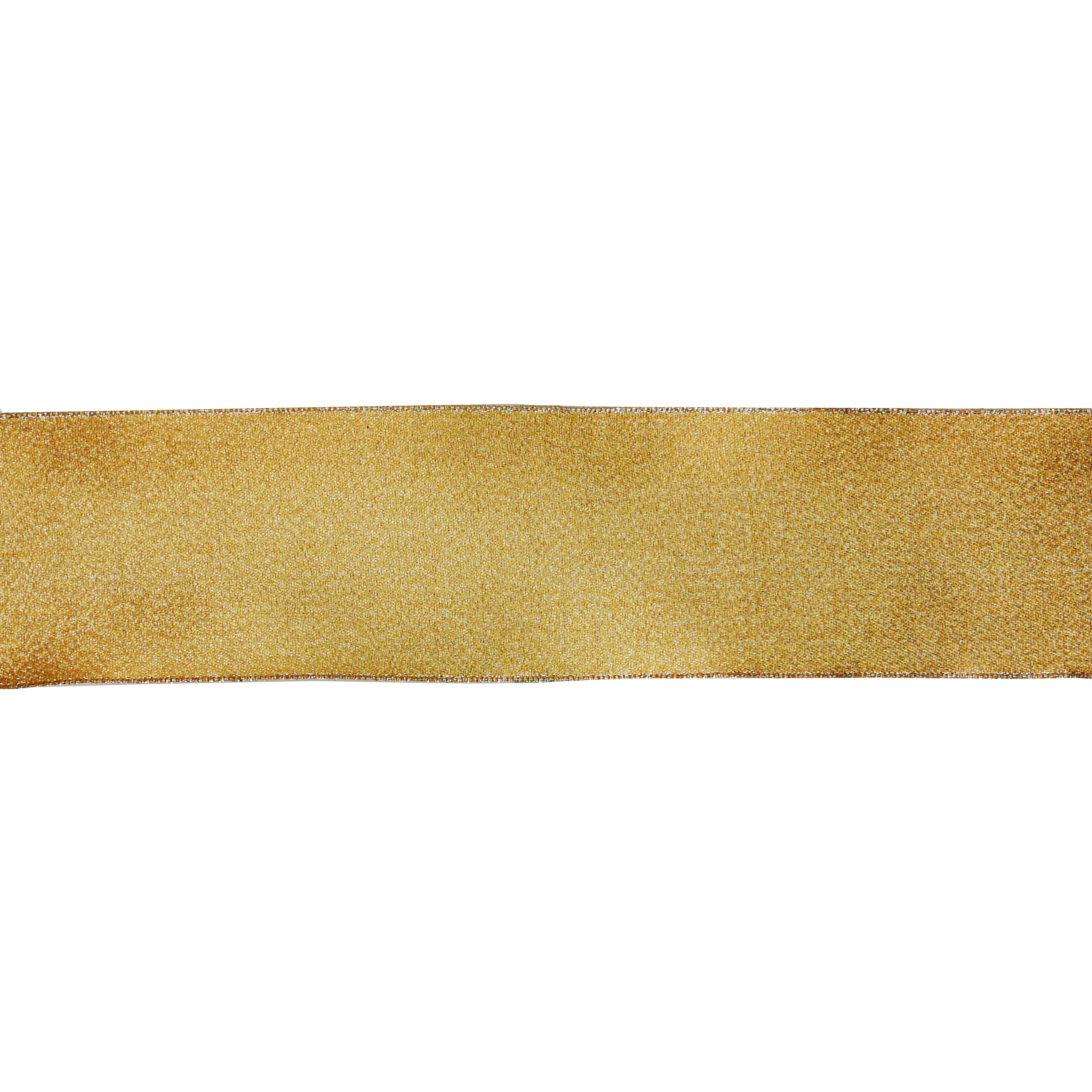 2.5&#x22; x 20ft. Gold Wired Shimmer Ribbon by Celebrate It&#xAE;