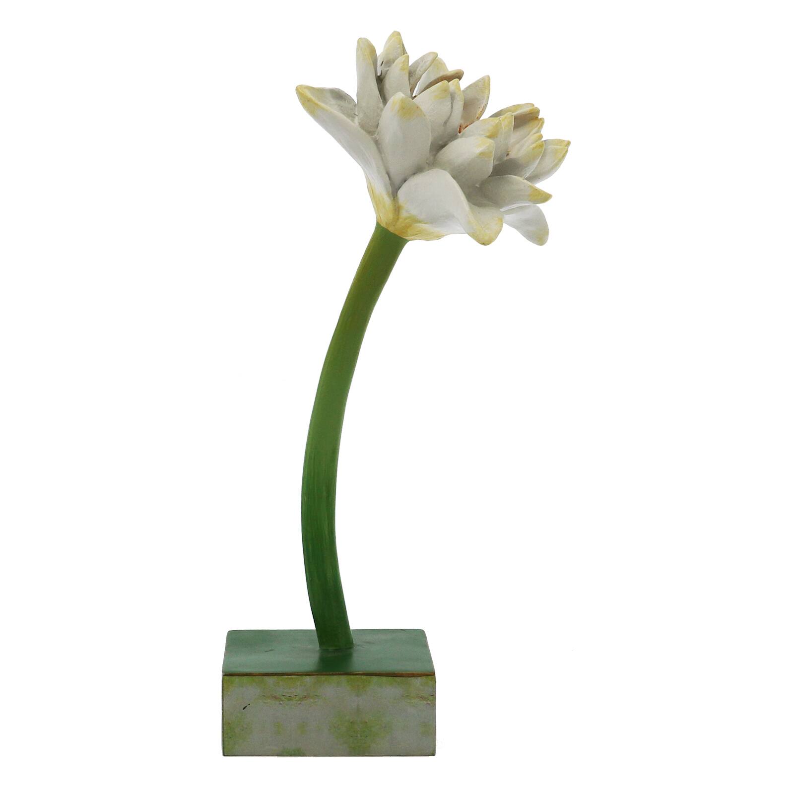 9.75" White Lotus Flower Tabletop Accent by Ashland®