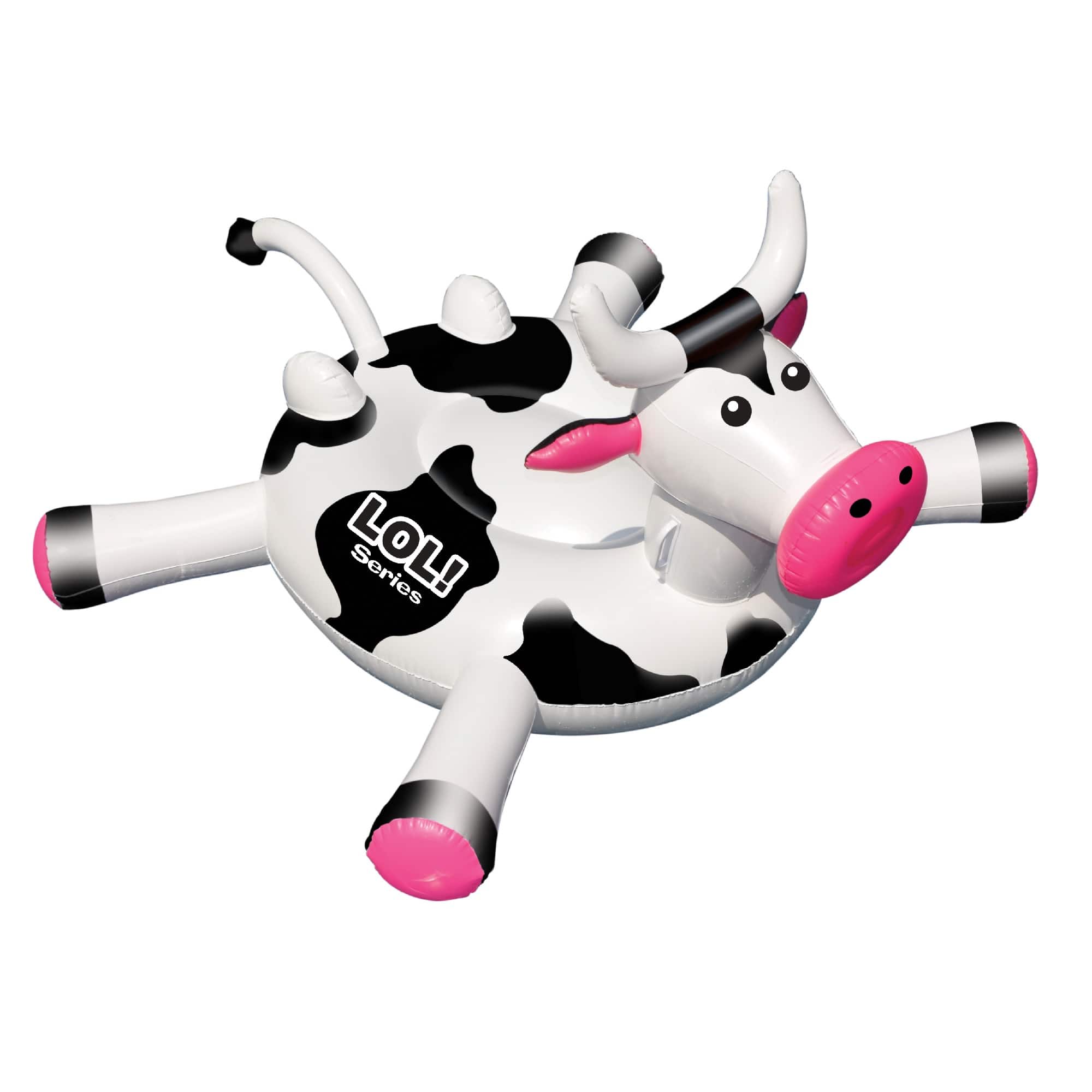 Swimline LOL! Series 54&#x22; Inflatable Black &#x26; White Cow Pool Float