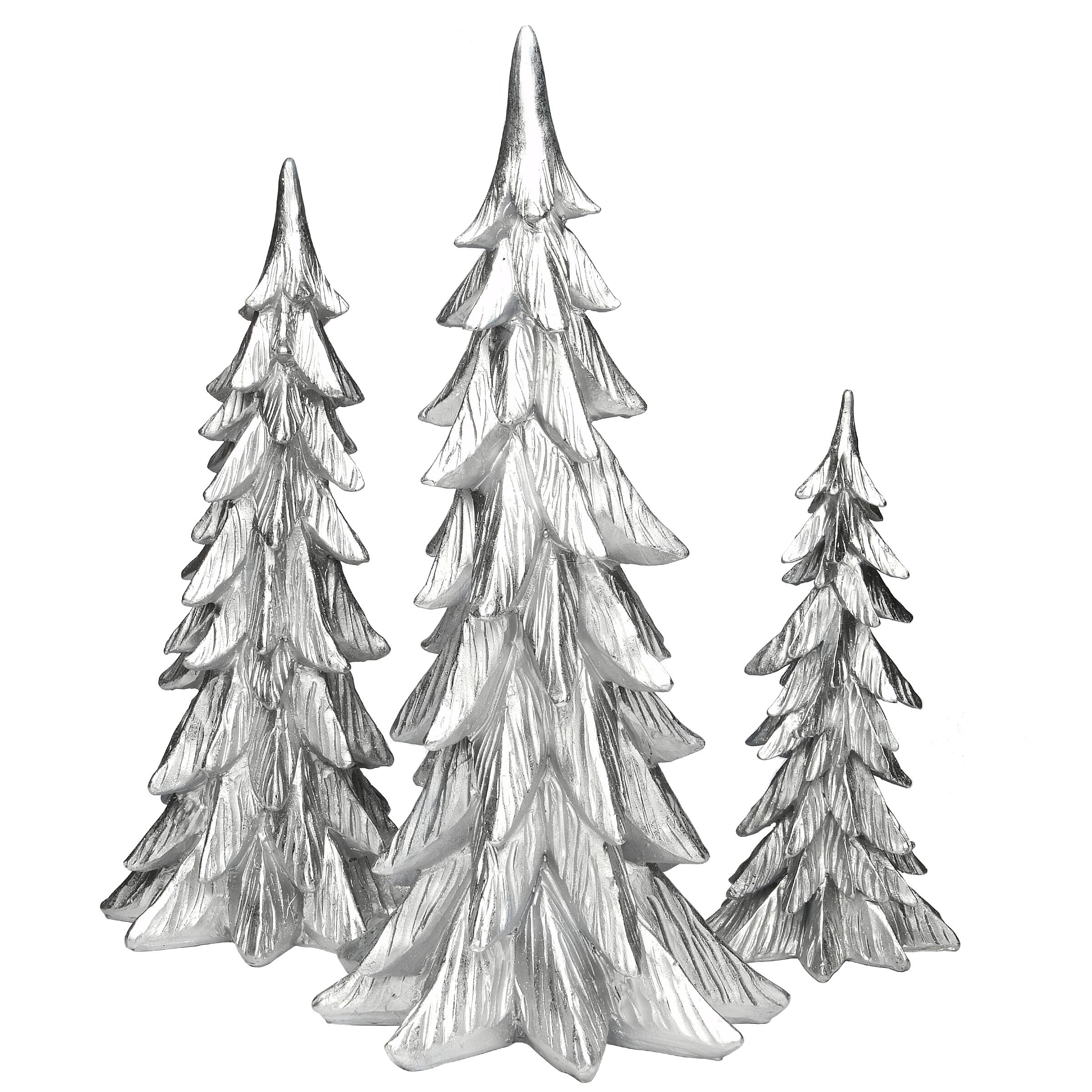 Silver Trees Holiday Décor Set