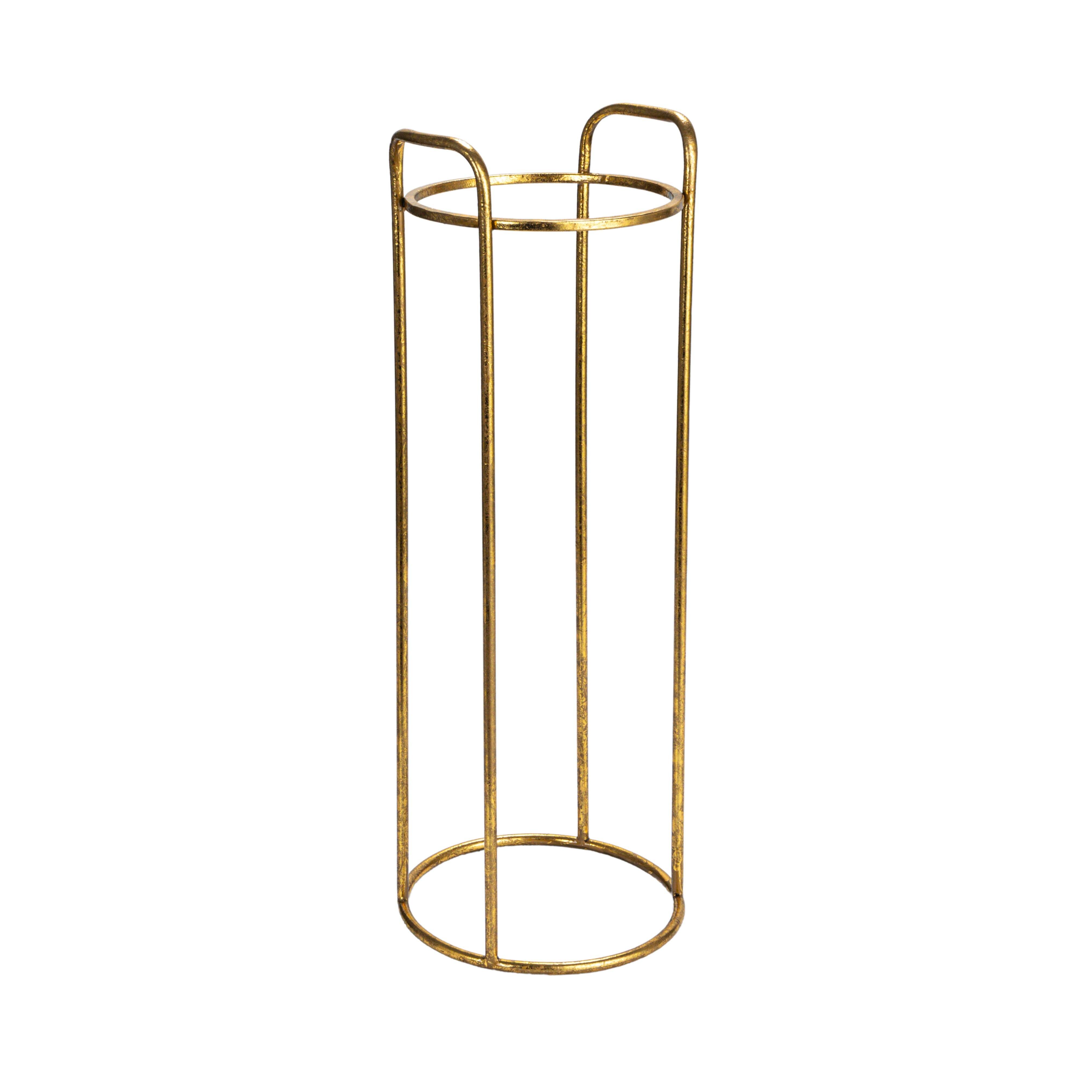 Hello Honey® Cream & Gold Metal Planter Set on Stands