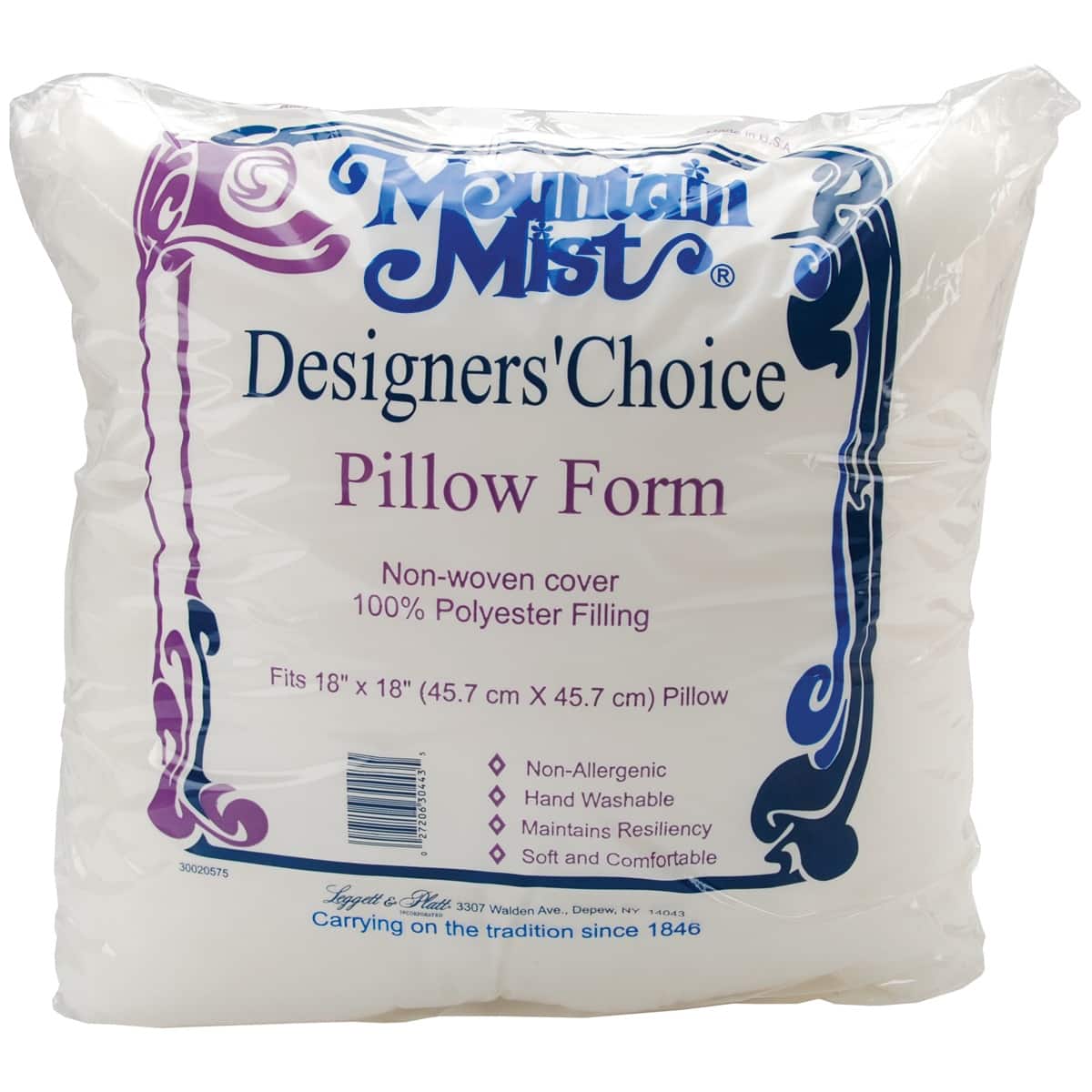 Mountain Mist&#xAE; Designer&#x27;s Choice Pillow Form, 18&#x22; x 18&#x22;