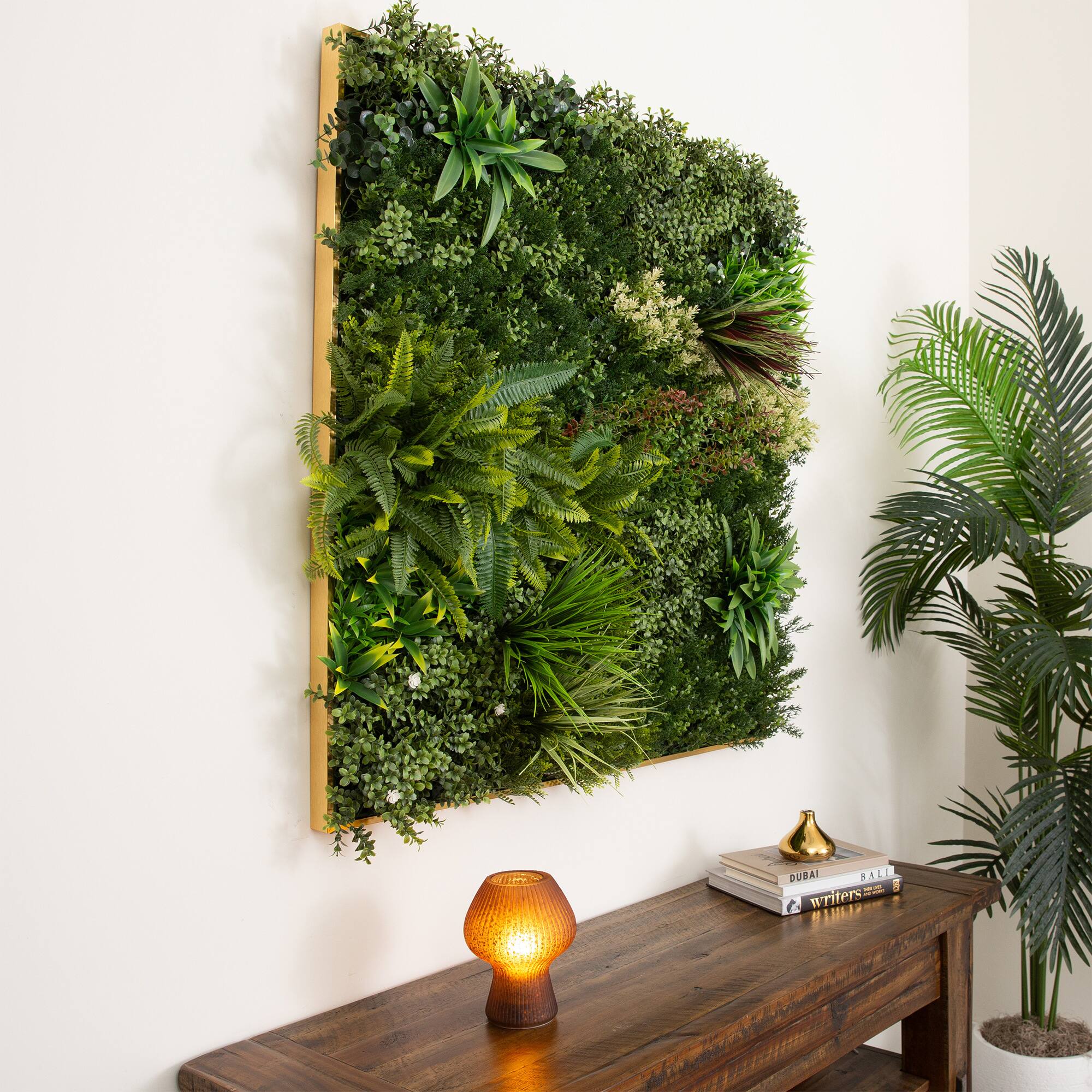 38" Framed Madagascar Forest Artificial Living Wall Art Panel