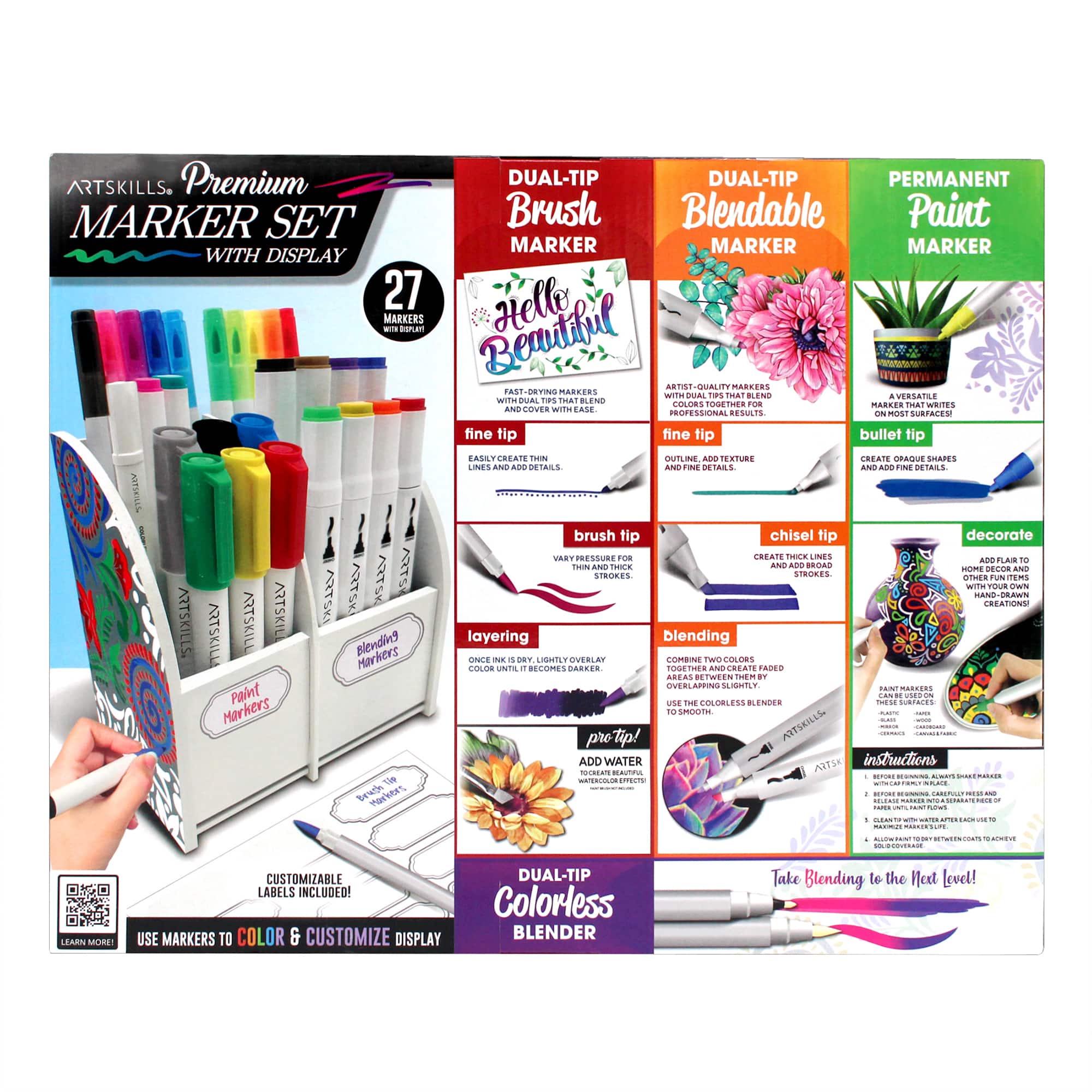 ArtSkills&#xAE; Art Marker Variety Set with Marker Display