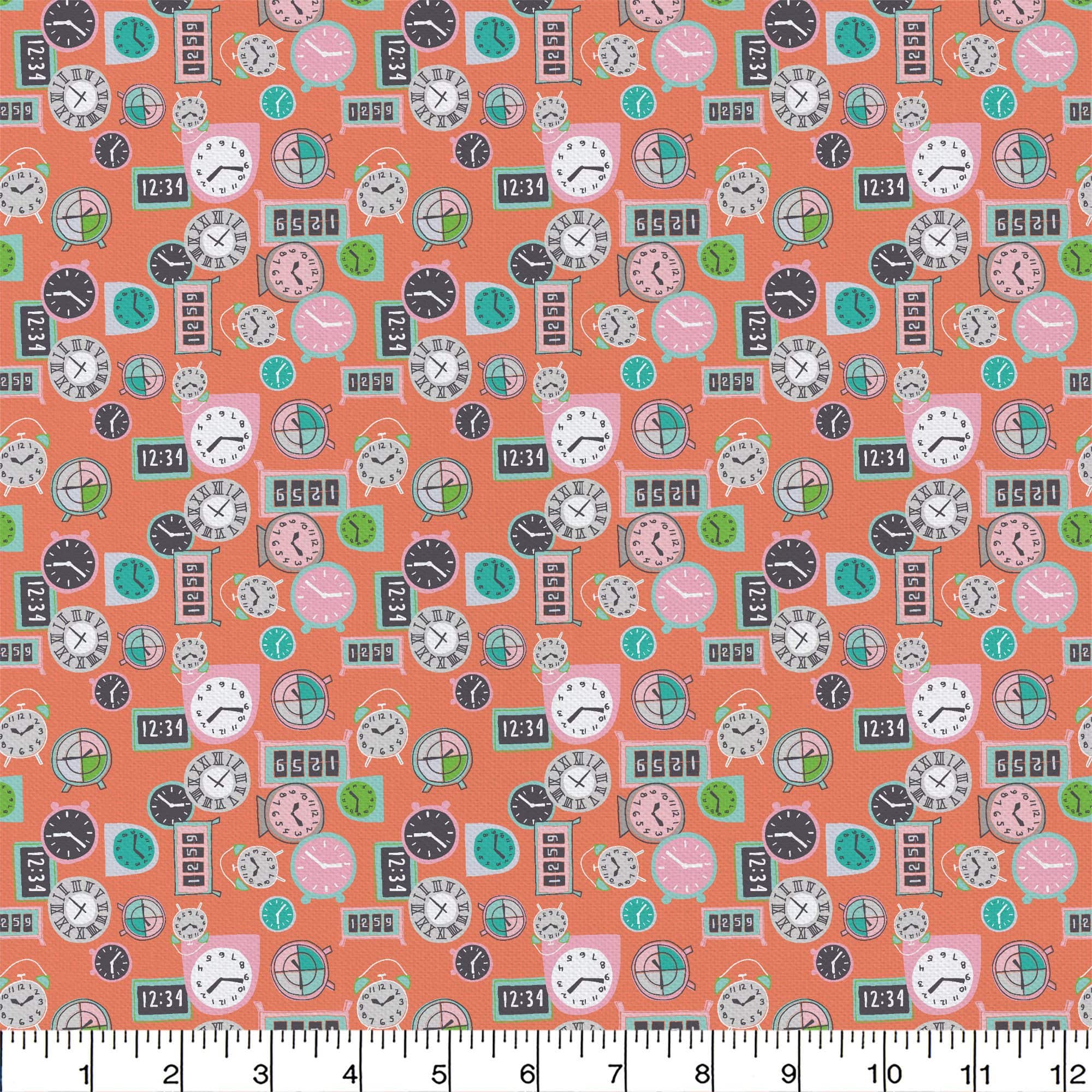 Camelot Fabrics Coral Deadlines Cotton Precut Fabric