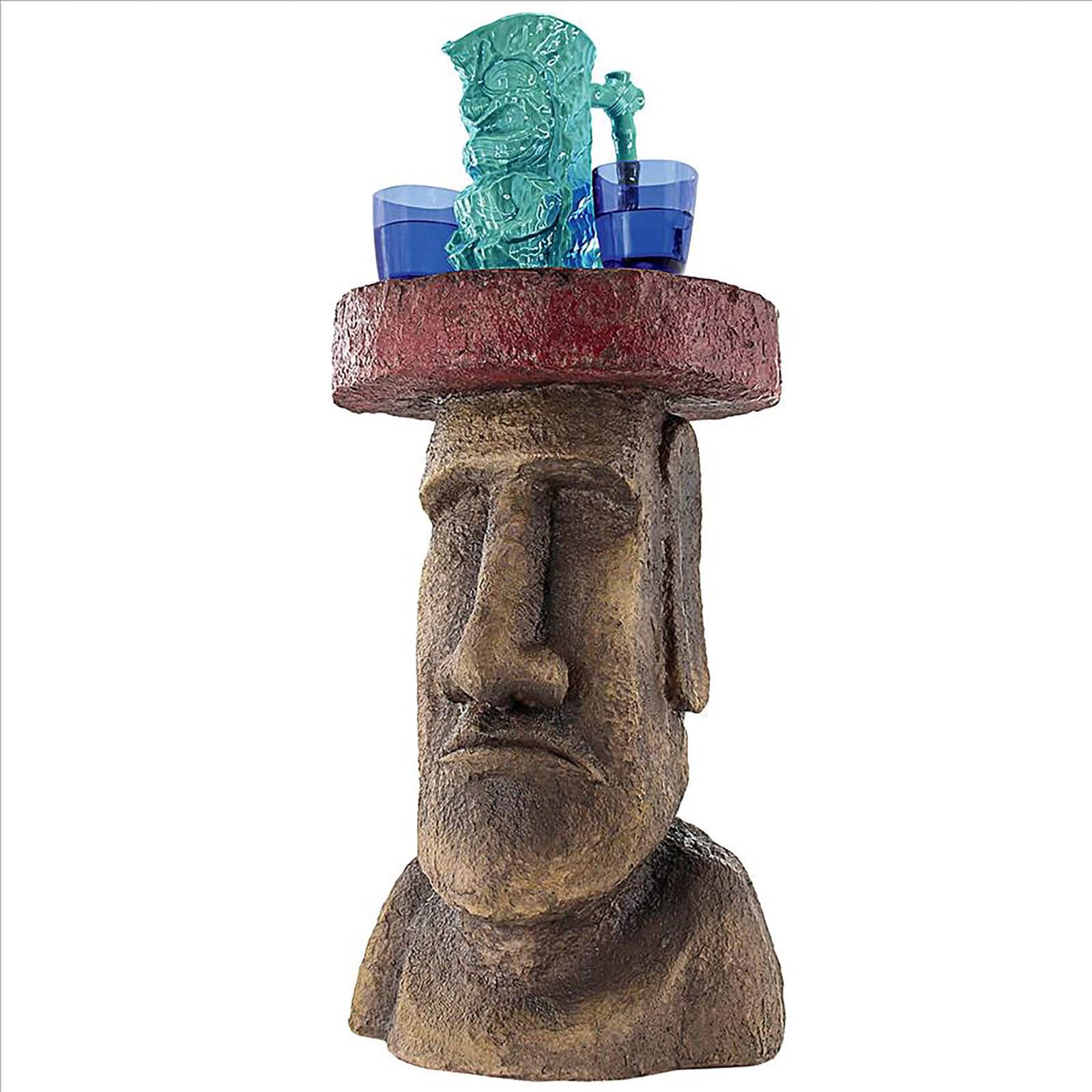 Design Toscano 20.5&#x22; Easter Island Polynesian Moai Sculptural Side Table
