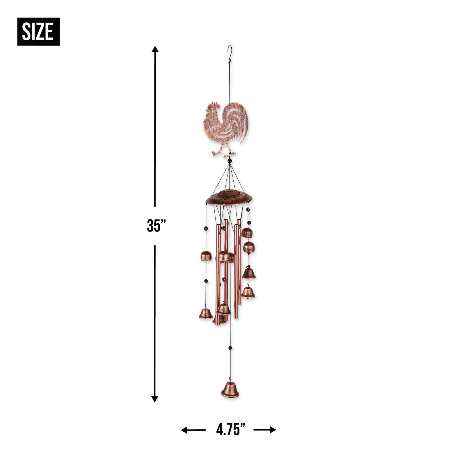 35&#x22; Rooster Bell Wind Chimes