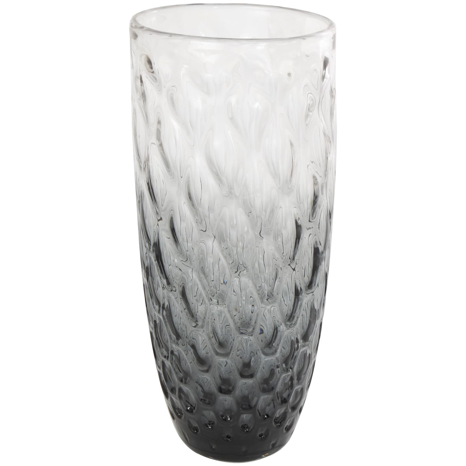 24" Black Ombre Handmade Glass Vase