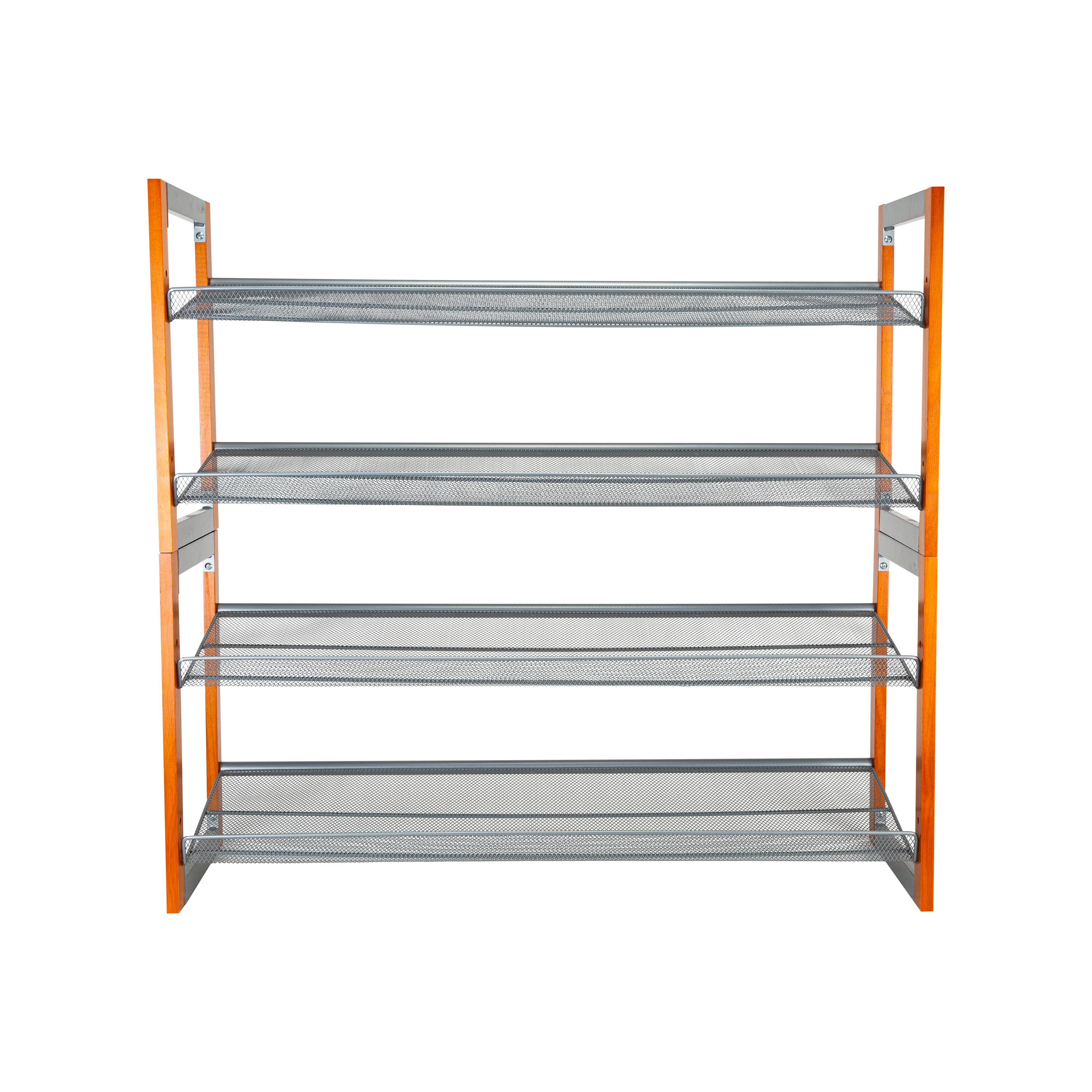 Organize It All Wooden Stackable Shoe Rack