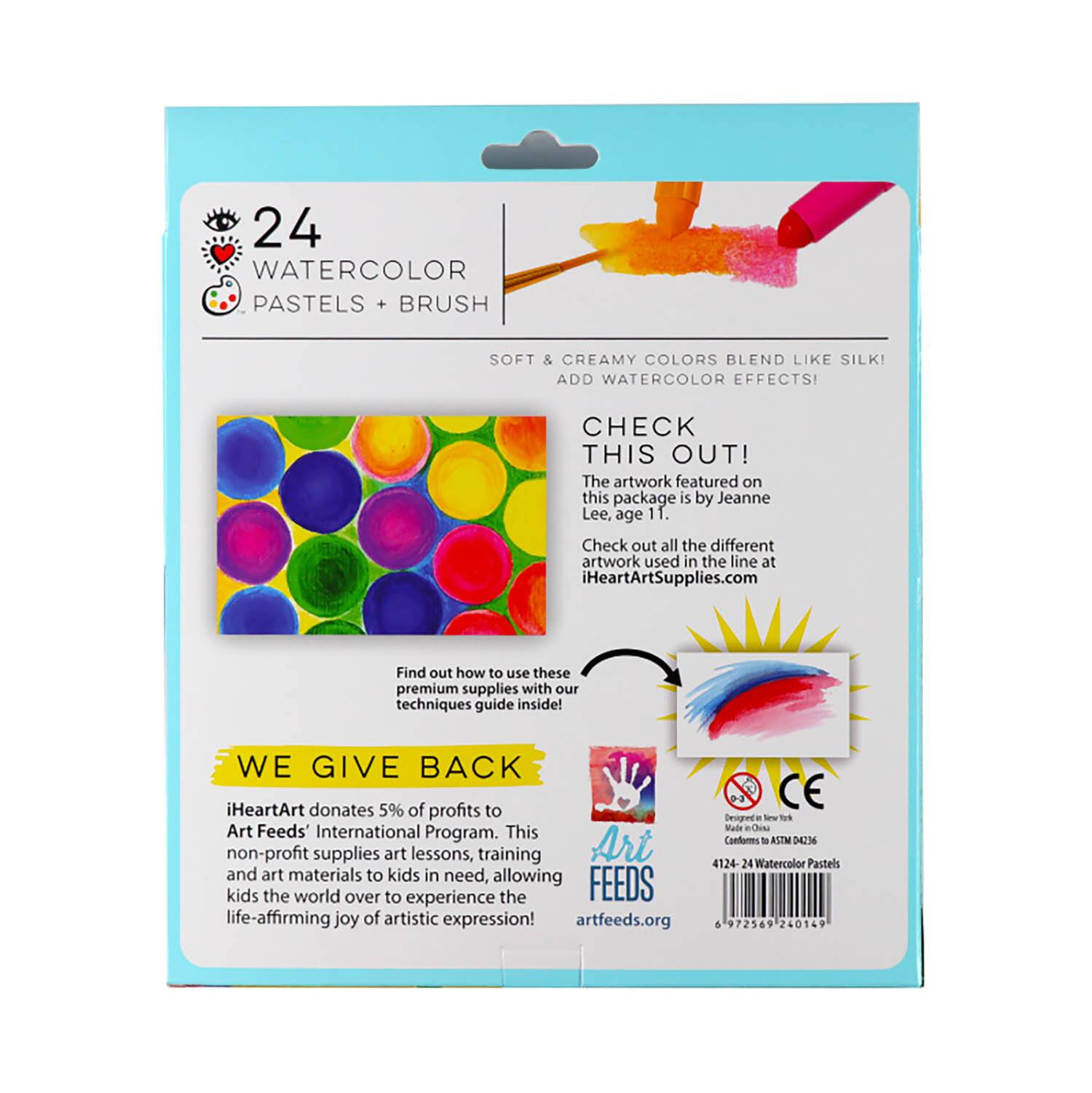 iHeartArt&#x2122; 24 Color Watercolor Pastels
