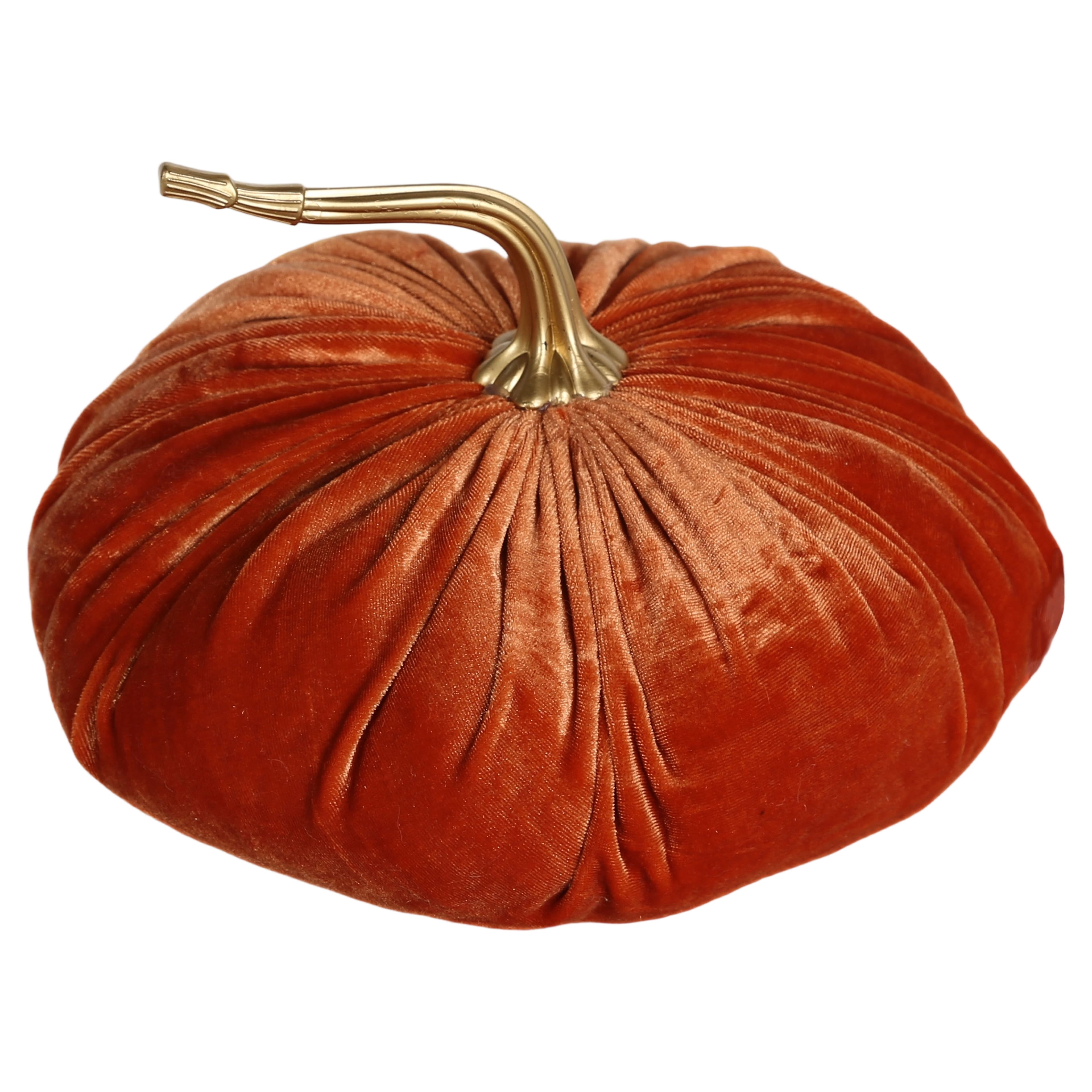 6.5&#x22; Velvet Pumpkin Tabletop D&#xE9;cor by Ashland&#xAE;