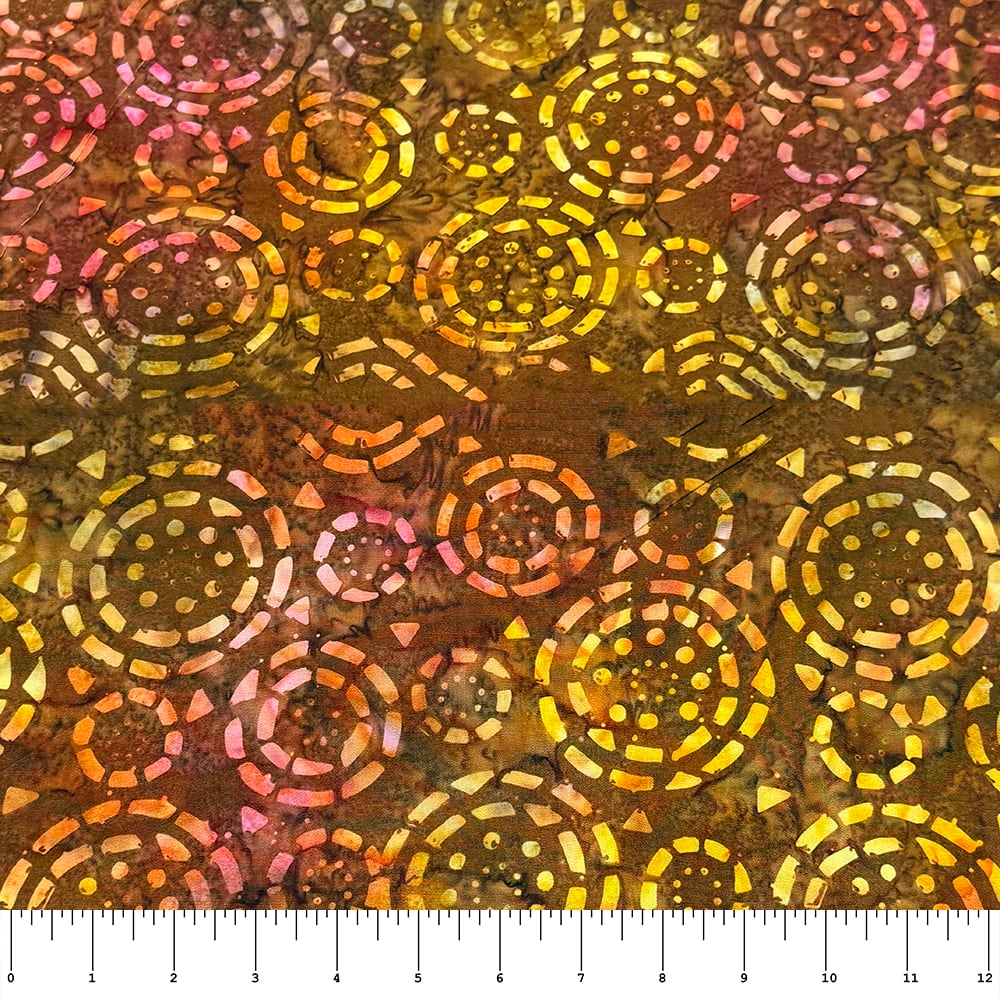 Feldman Premium Indonesian Batik Brown Tonal Tile Fabric