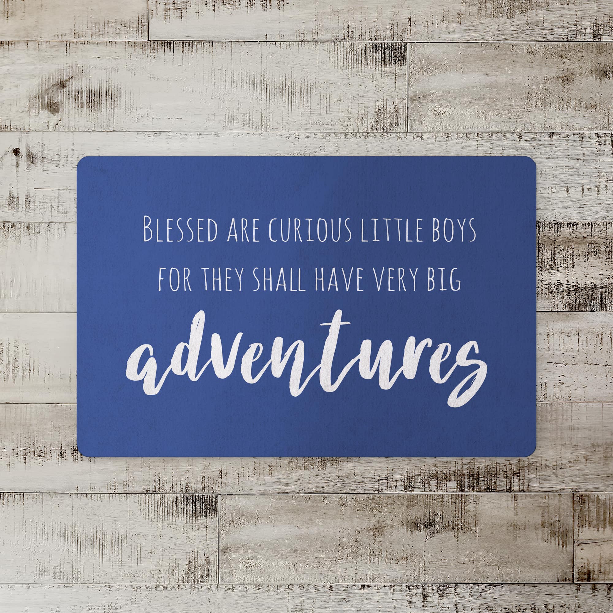 18" x 27" Blessed Are Curious Little Boys Floor Mat