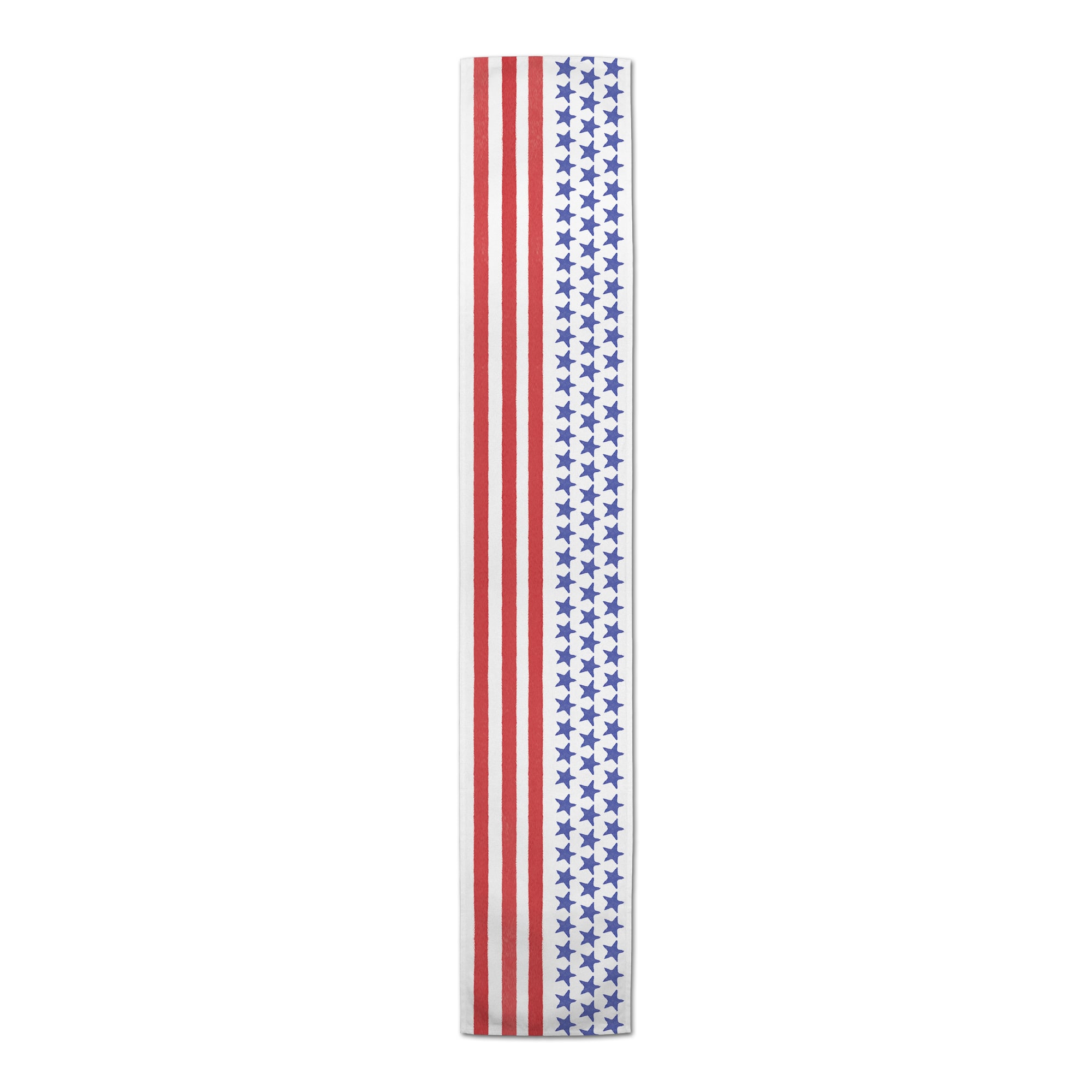 72" Simple Stars and Stripes Cotton Twill Runner