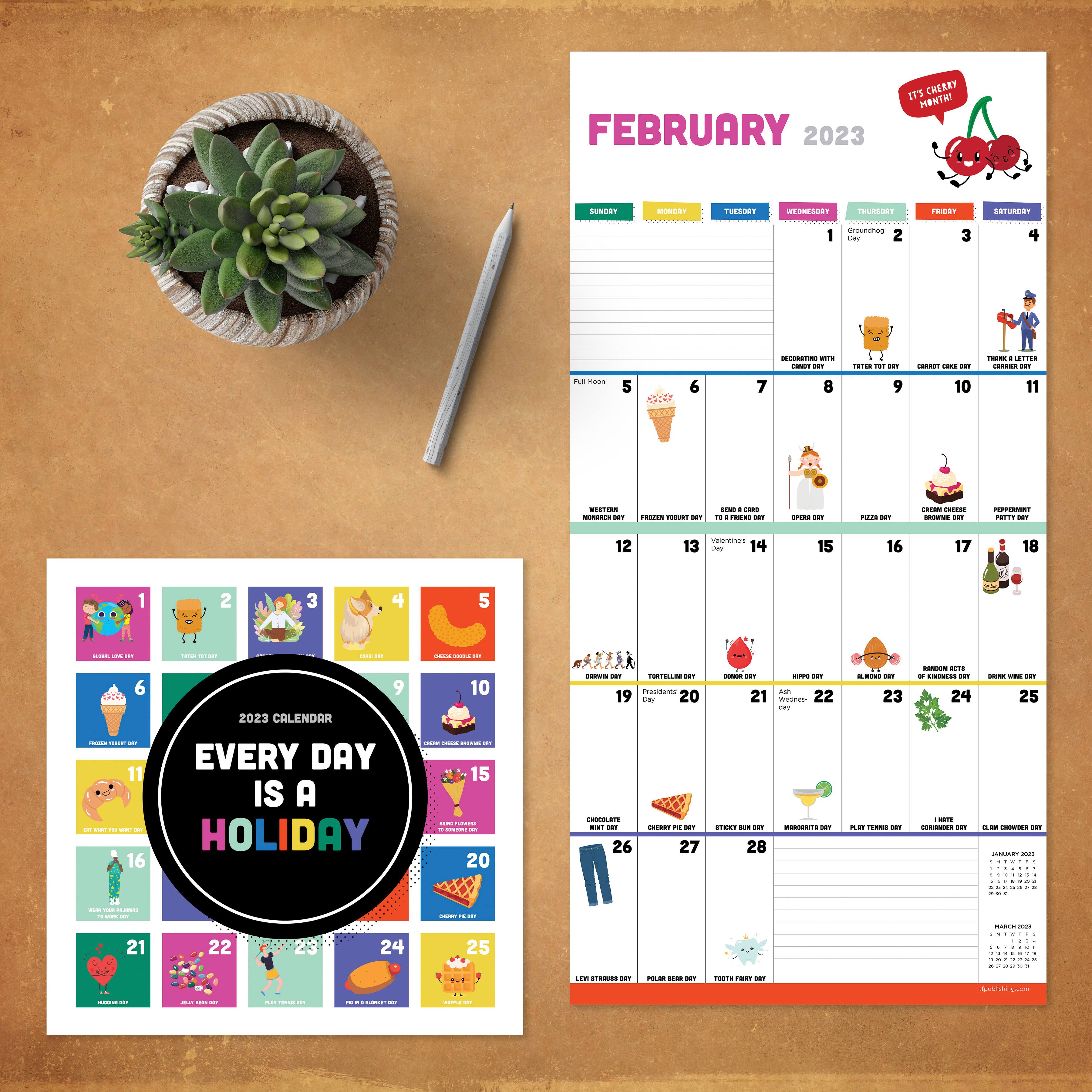 TF Publishing 2023 Every Day is a Holiday Mini Calendar Desk