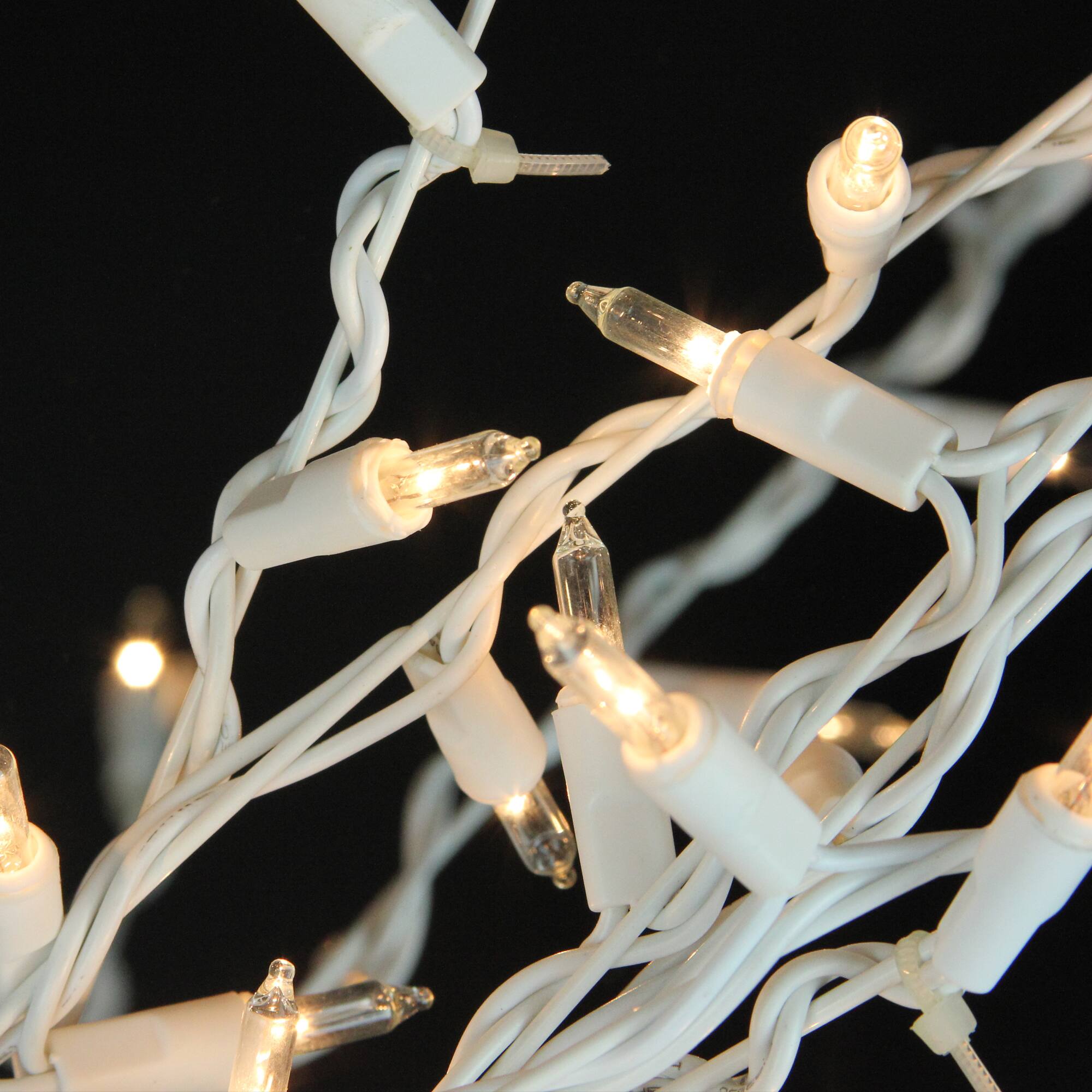 6ft. Pre-Lit White Cascade Twig Artificial Christmas Tree, Clear Lights