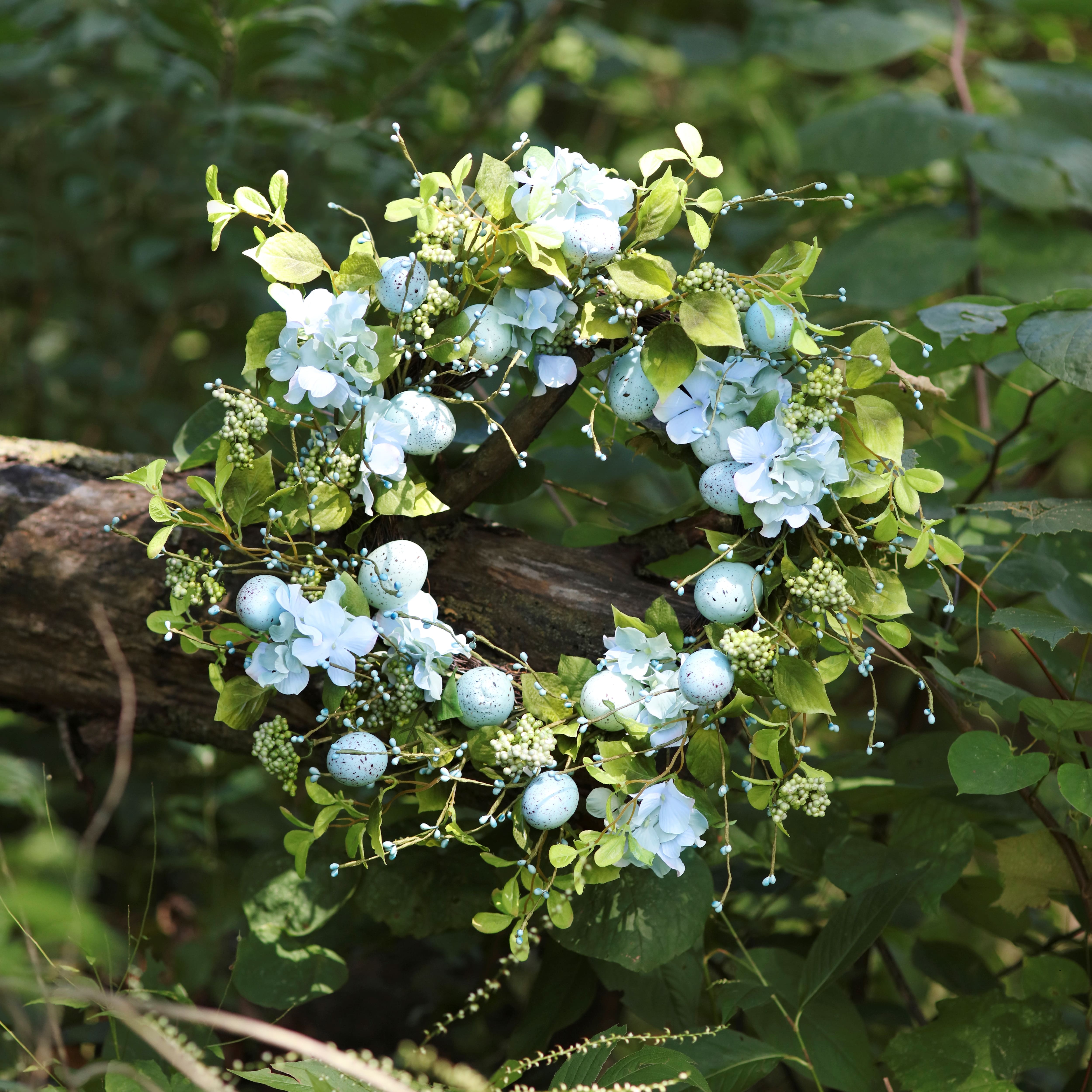 22&#x22; Egg &#x26; Floral Wreath