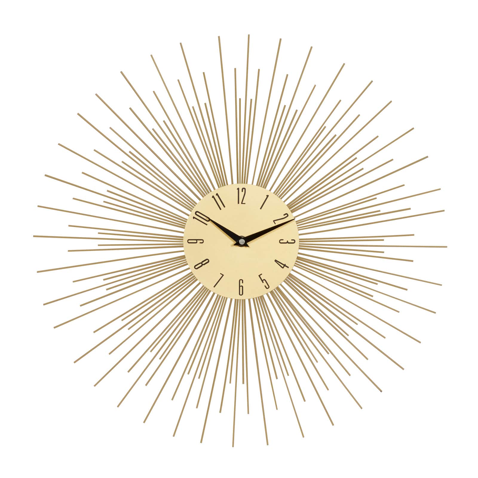 19" Gold Metal Contemporary Wall Clock