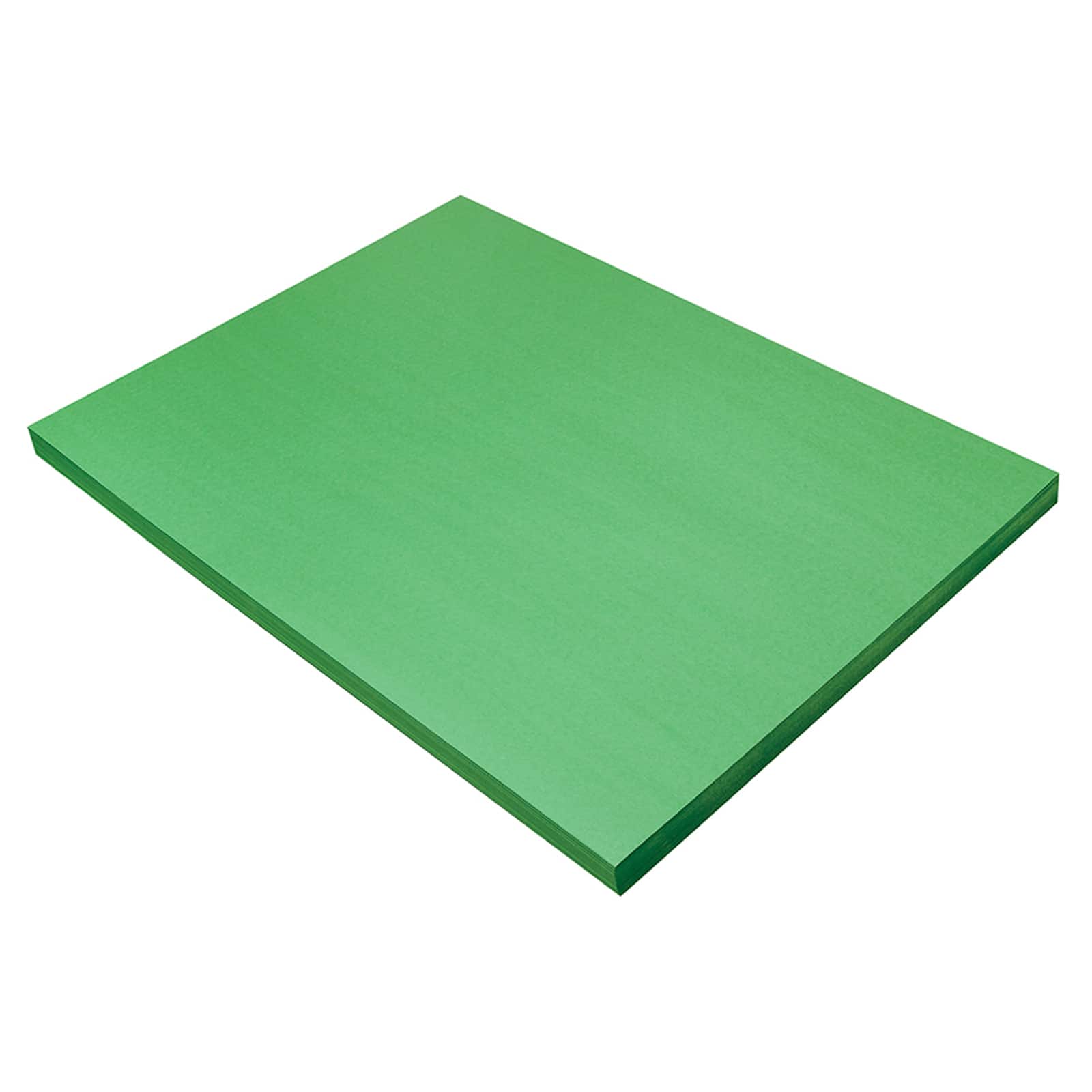 SunWorks&#xAE; 18&#x22; x 24&#x22; Holiday Green Construction Paper, 100 Sheets