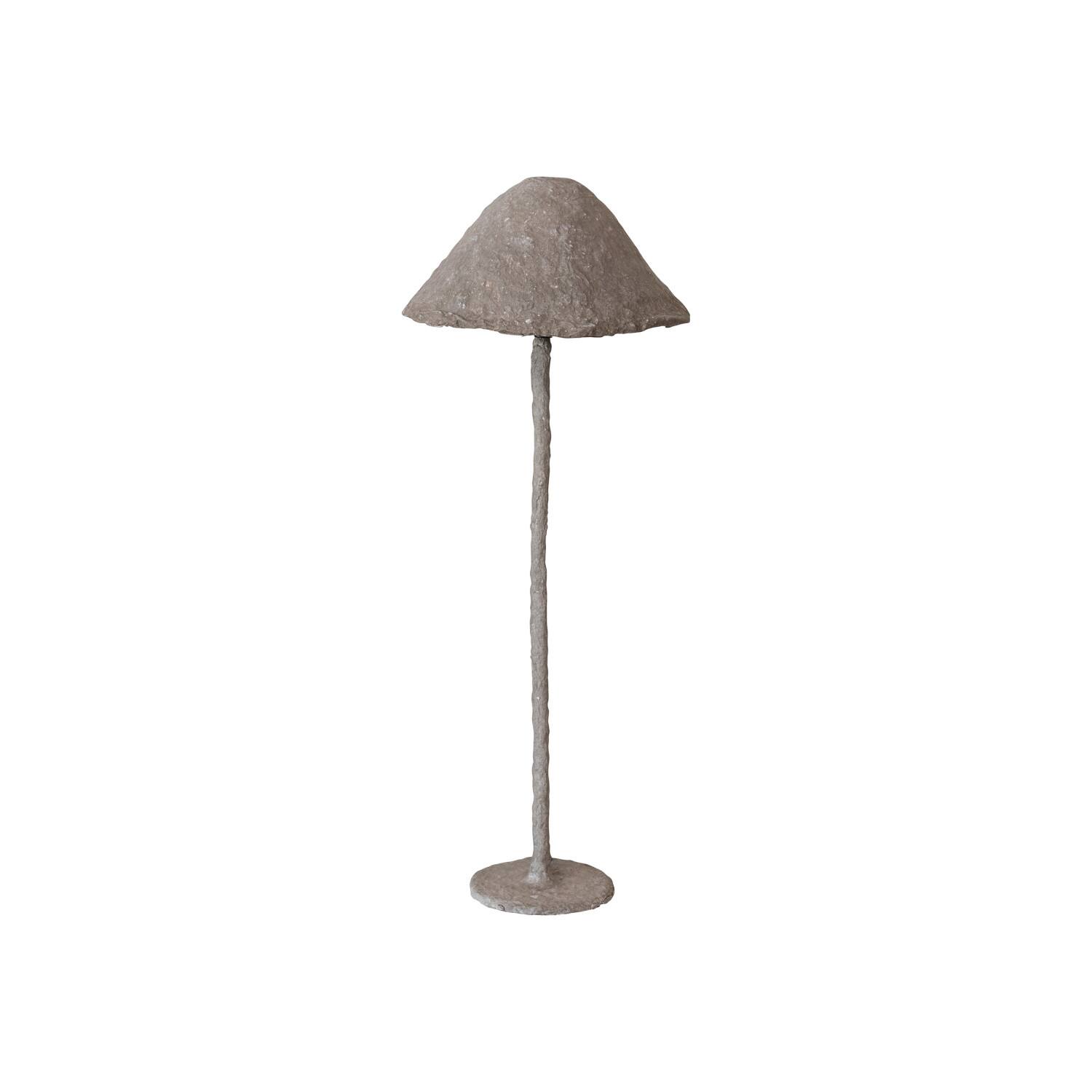 Hello Honey® 30.5" Gray Handmade Paper Mache & Metal Mushroom Table Lamp