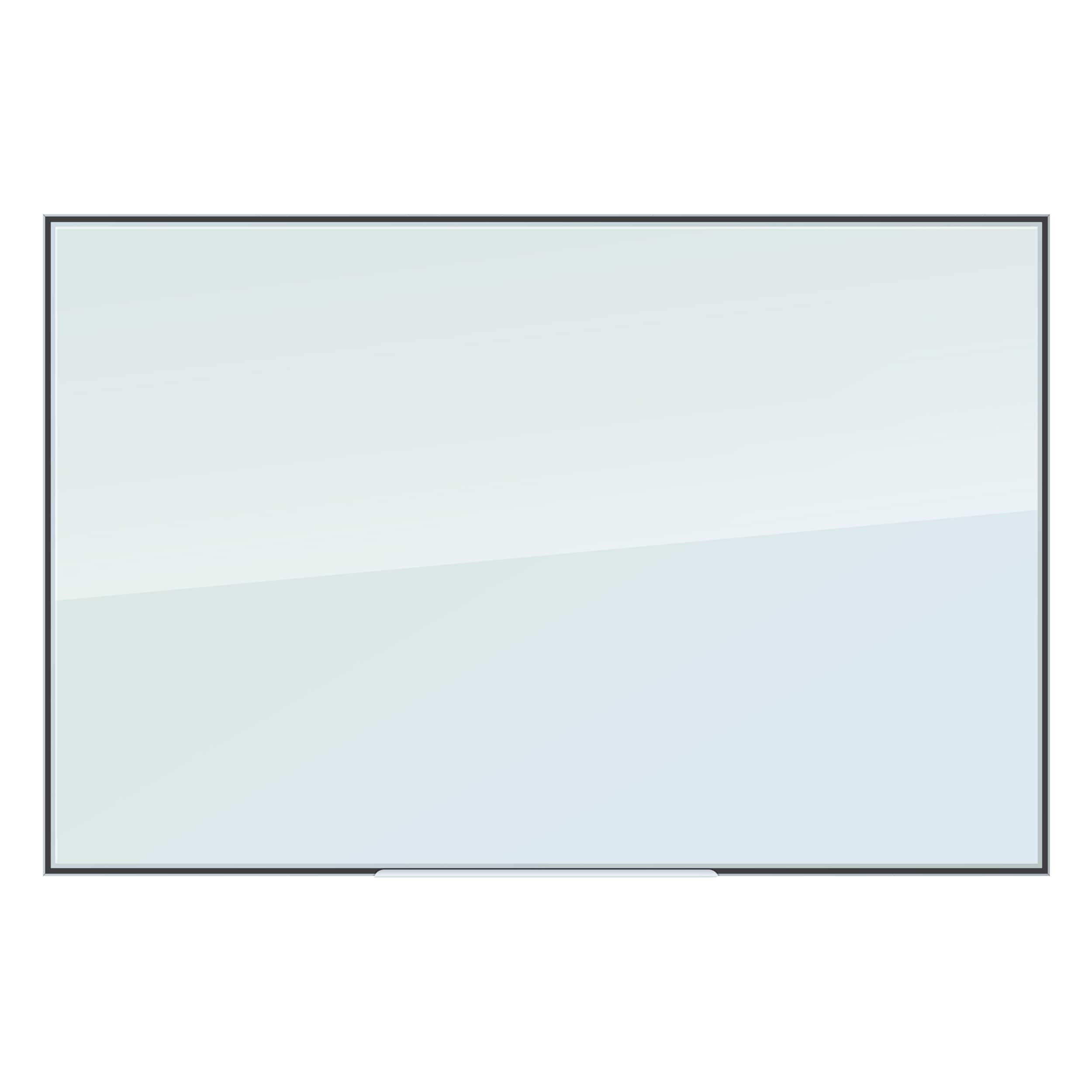 U Brands White Aluminum Framed White Frosted Non-Magnetic Glass Dry-Erase Board, 36&#x22; x 24&#x22;
