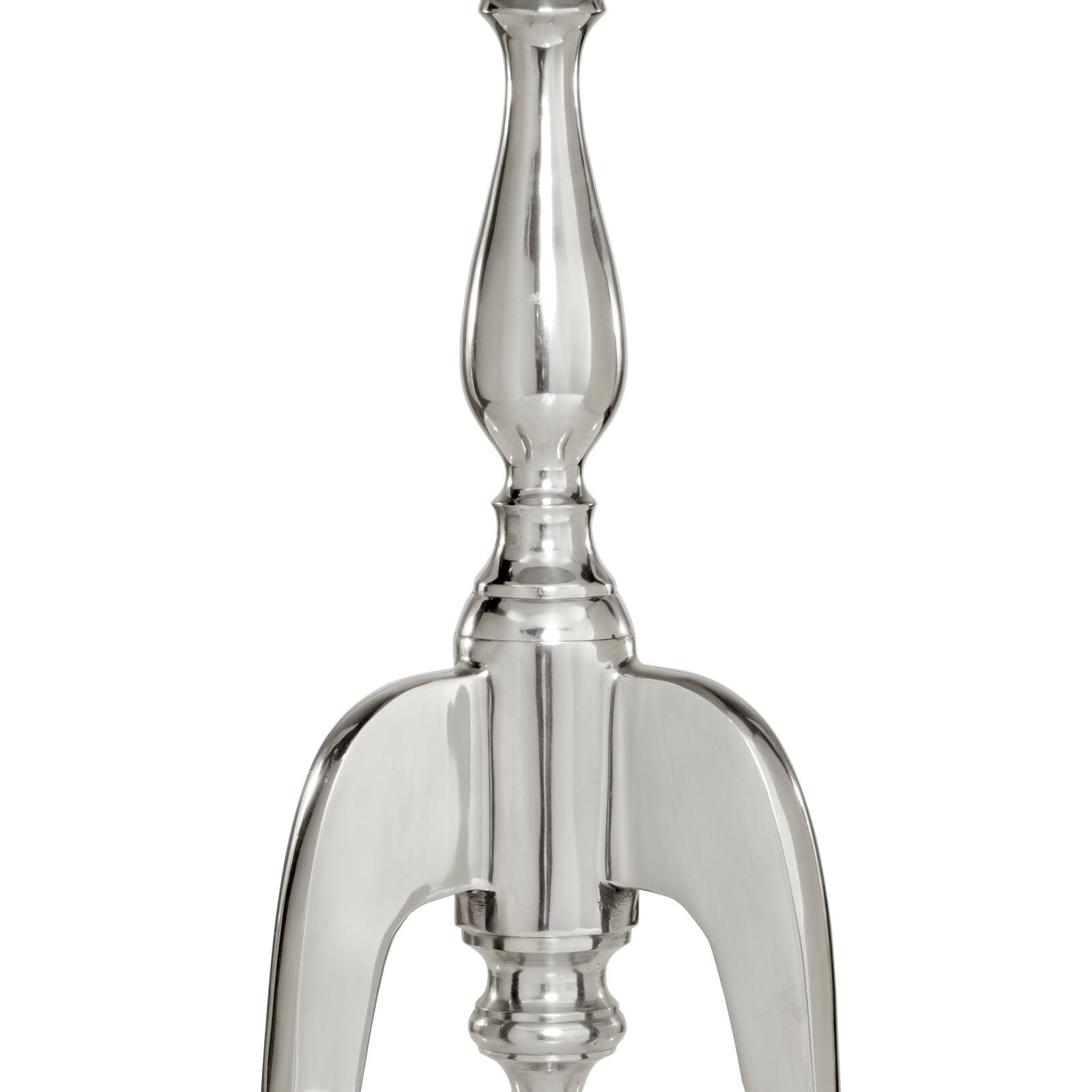 22'' Silver Aluminum Traditional Accent Table