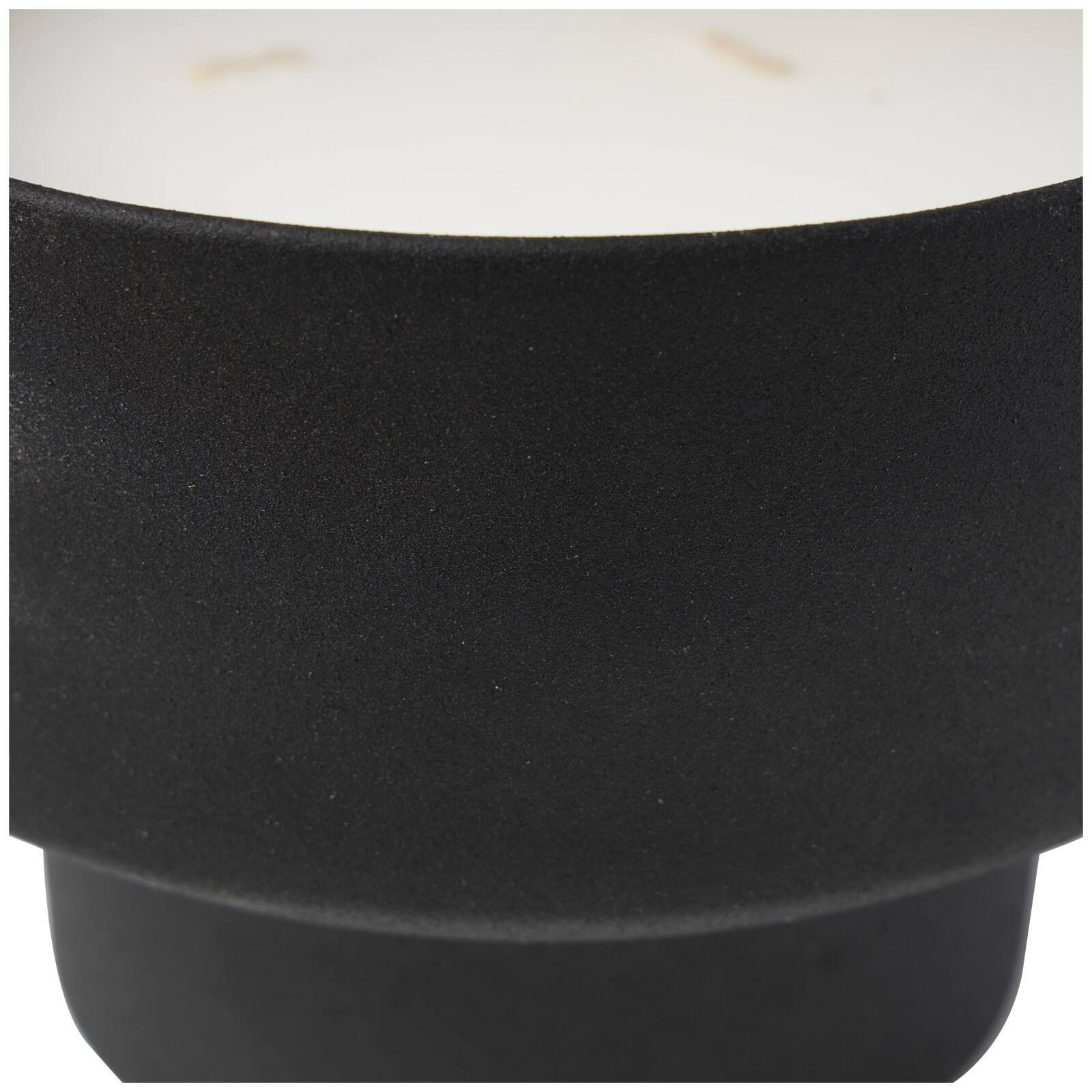 White Wax Campfire Scented Candle with Elevated Matte Black Container