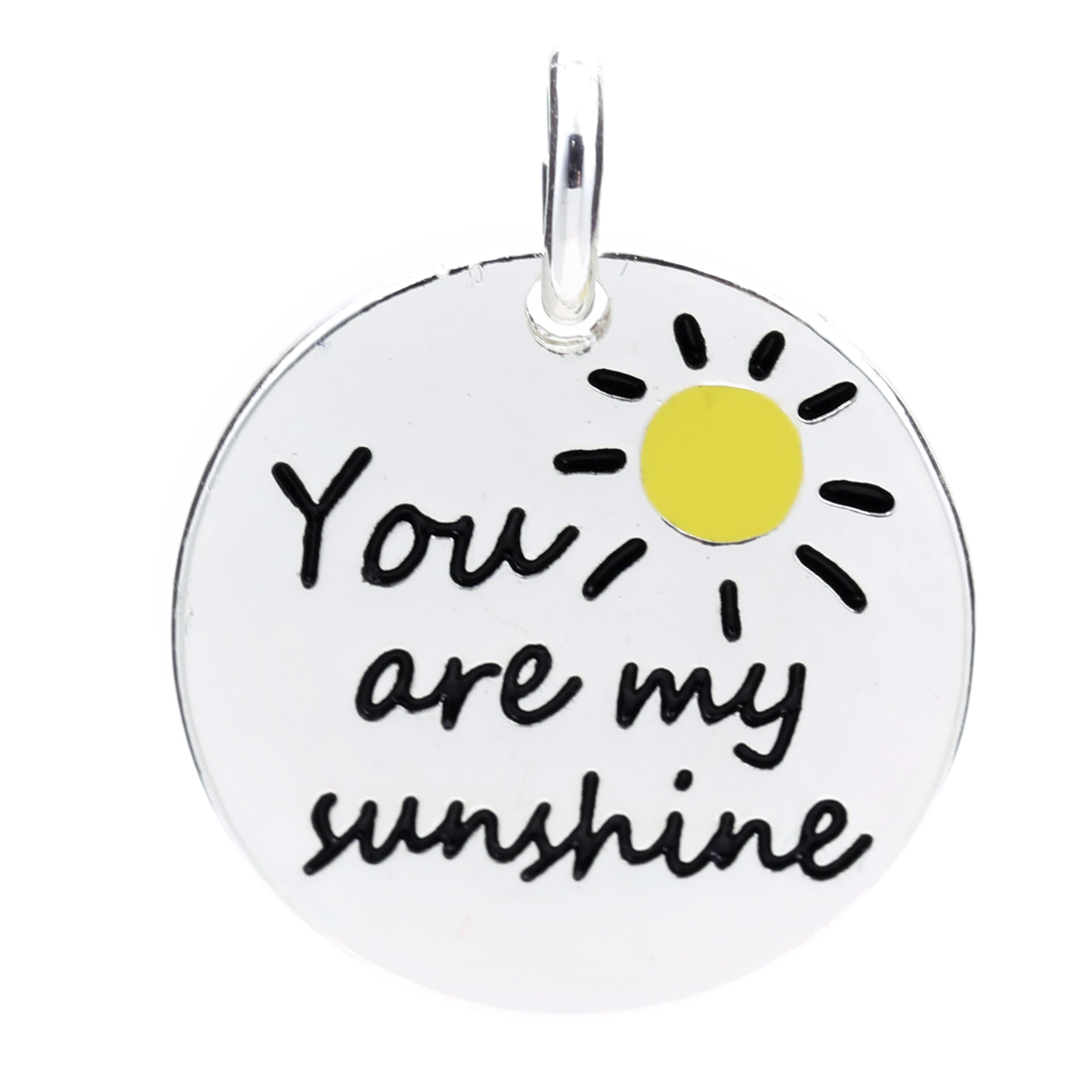 Silver Plated You Are My Sunshine Charm by Bead Landing&#x2122;