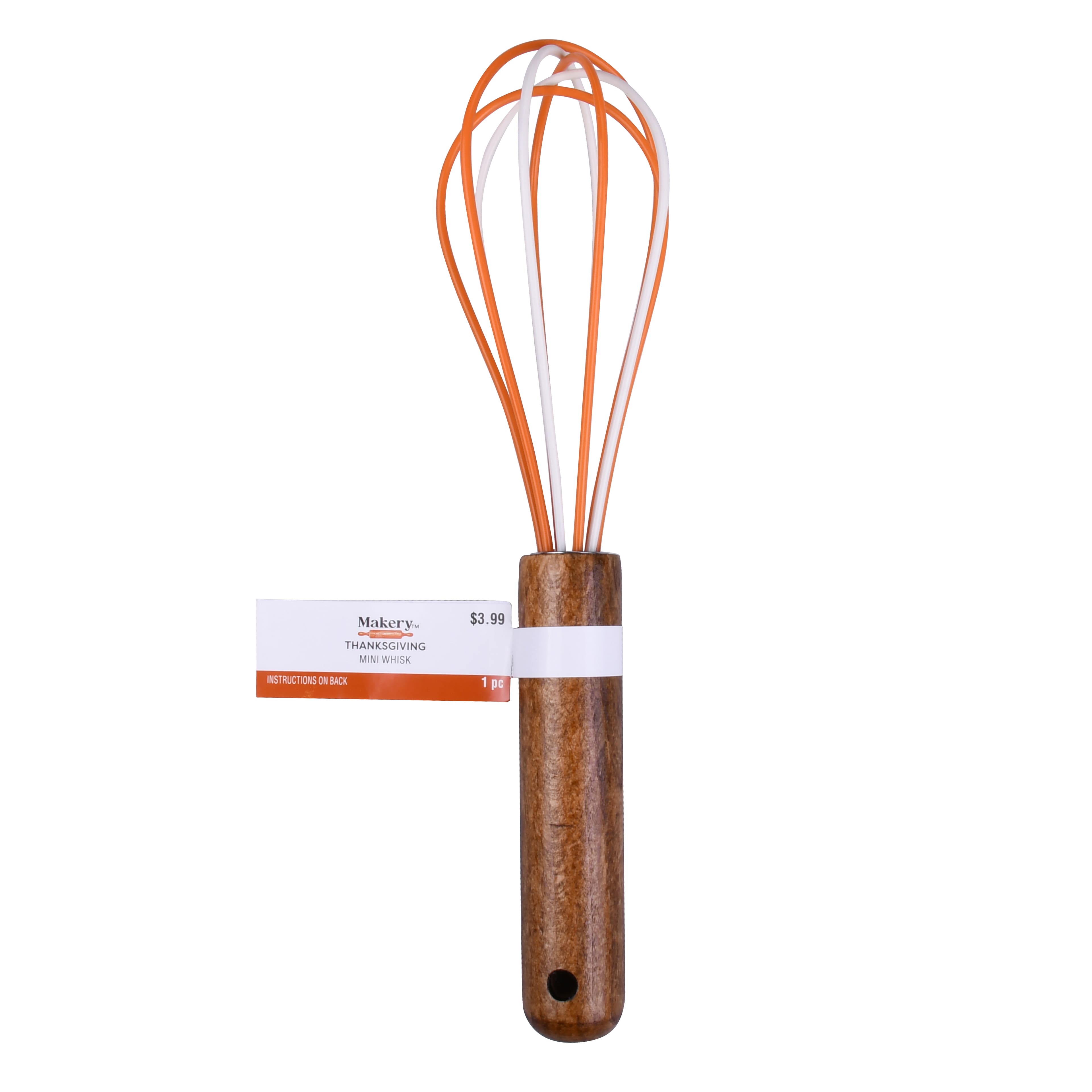 Mini Orange &#x26; White Whisk by Makery&#x2122;