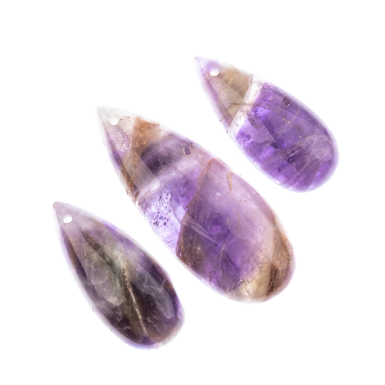 John Bead Earth&#x2019;s Jewels Natural Stone Teardrop Pendant Slices