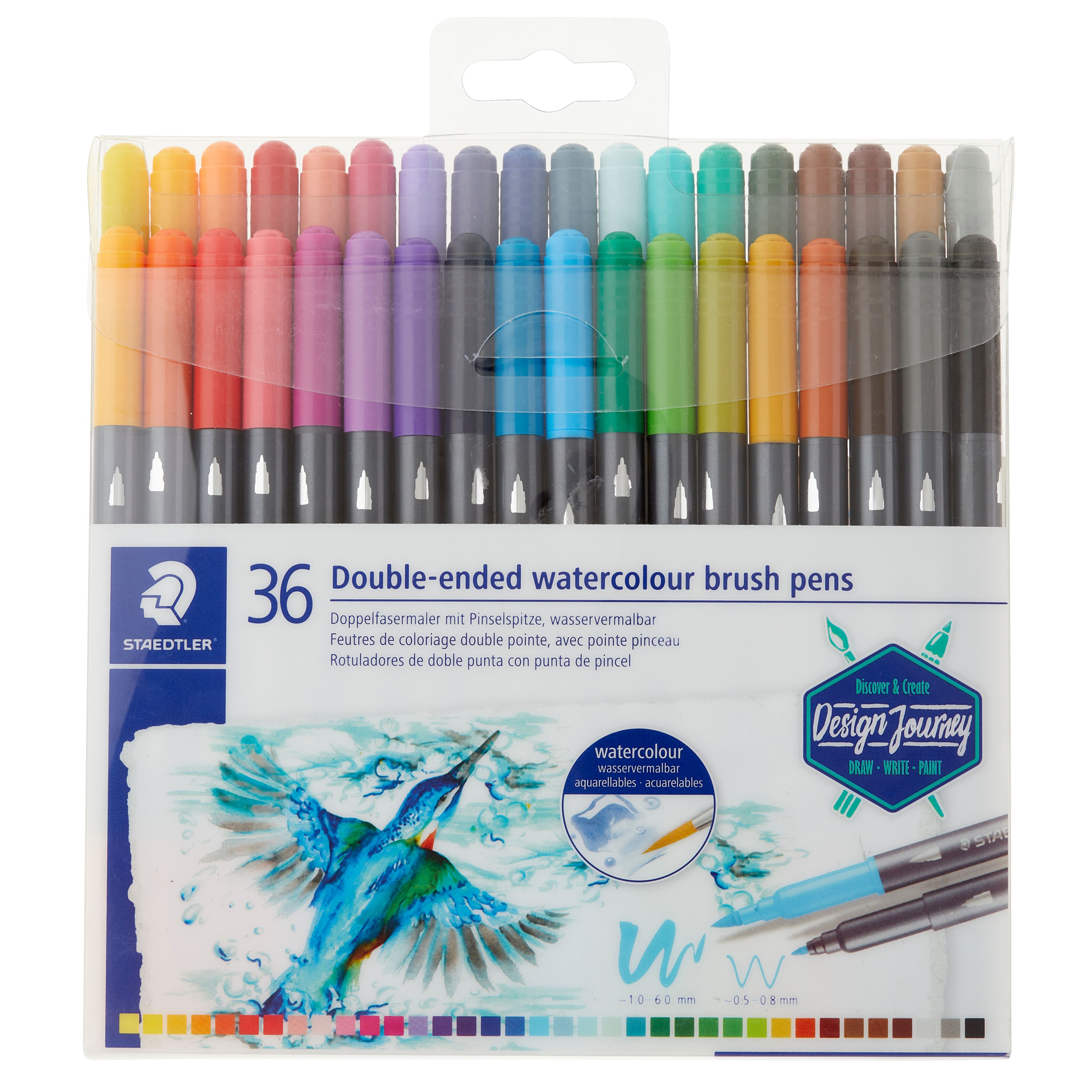 Staedtler® Duo-Color Fiber-Tip 36 Color Marker Set