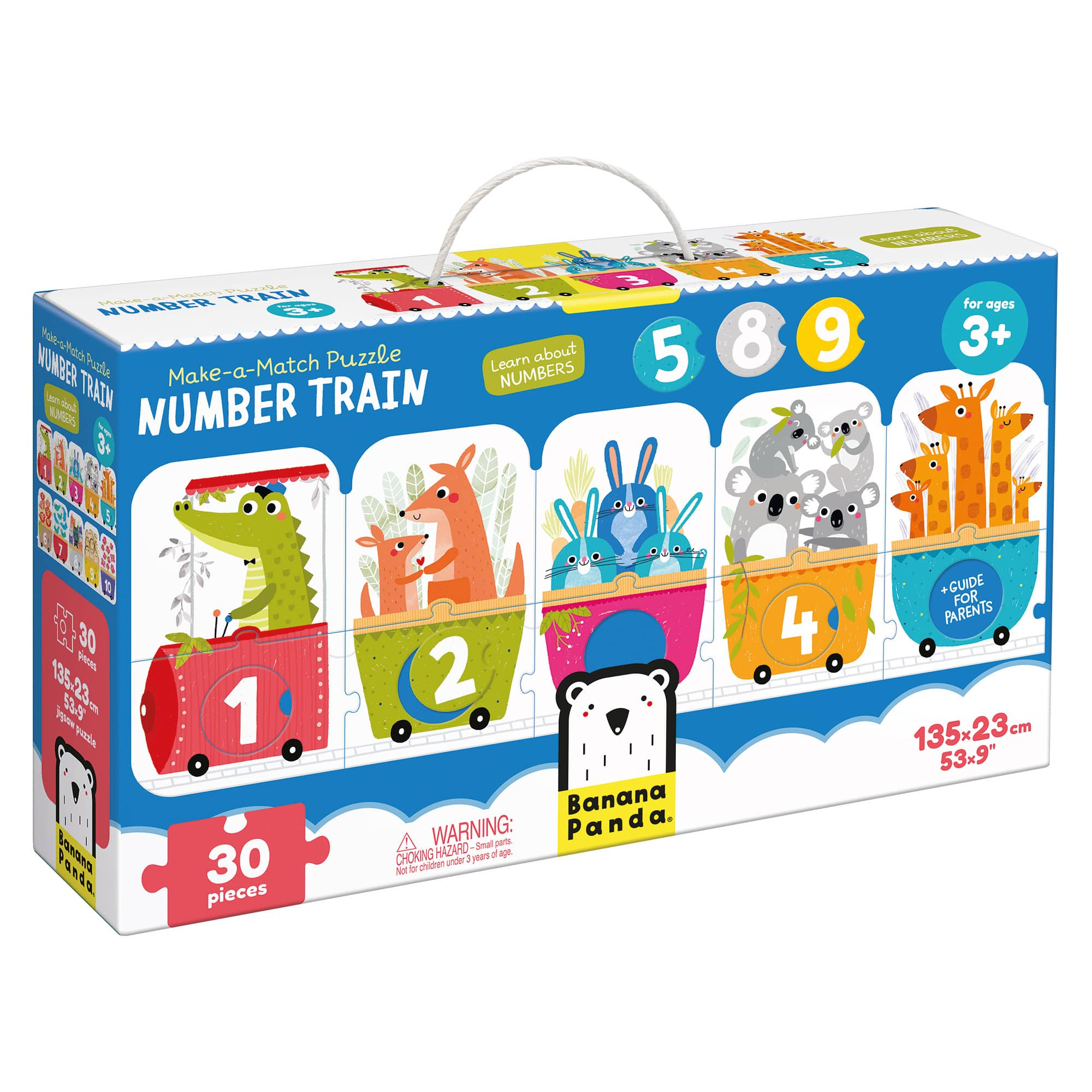 Banana Panda Make-a-Match Puzzle Number Train