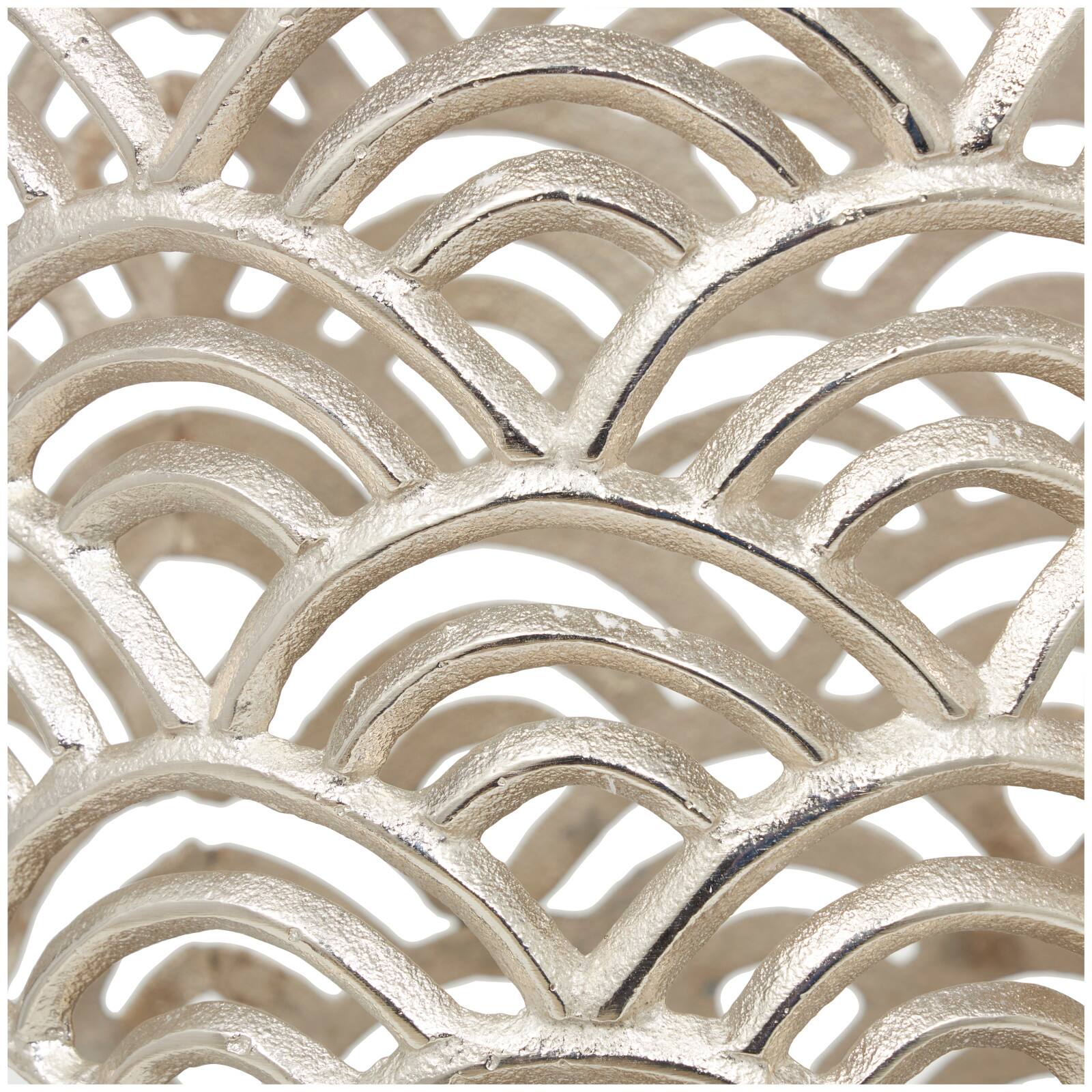 Silver Art Deco Arch Pattern Vase Set