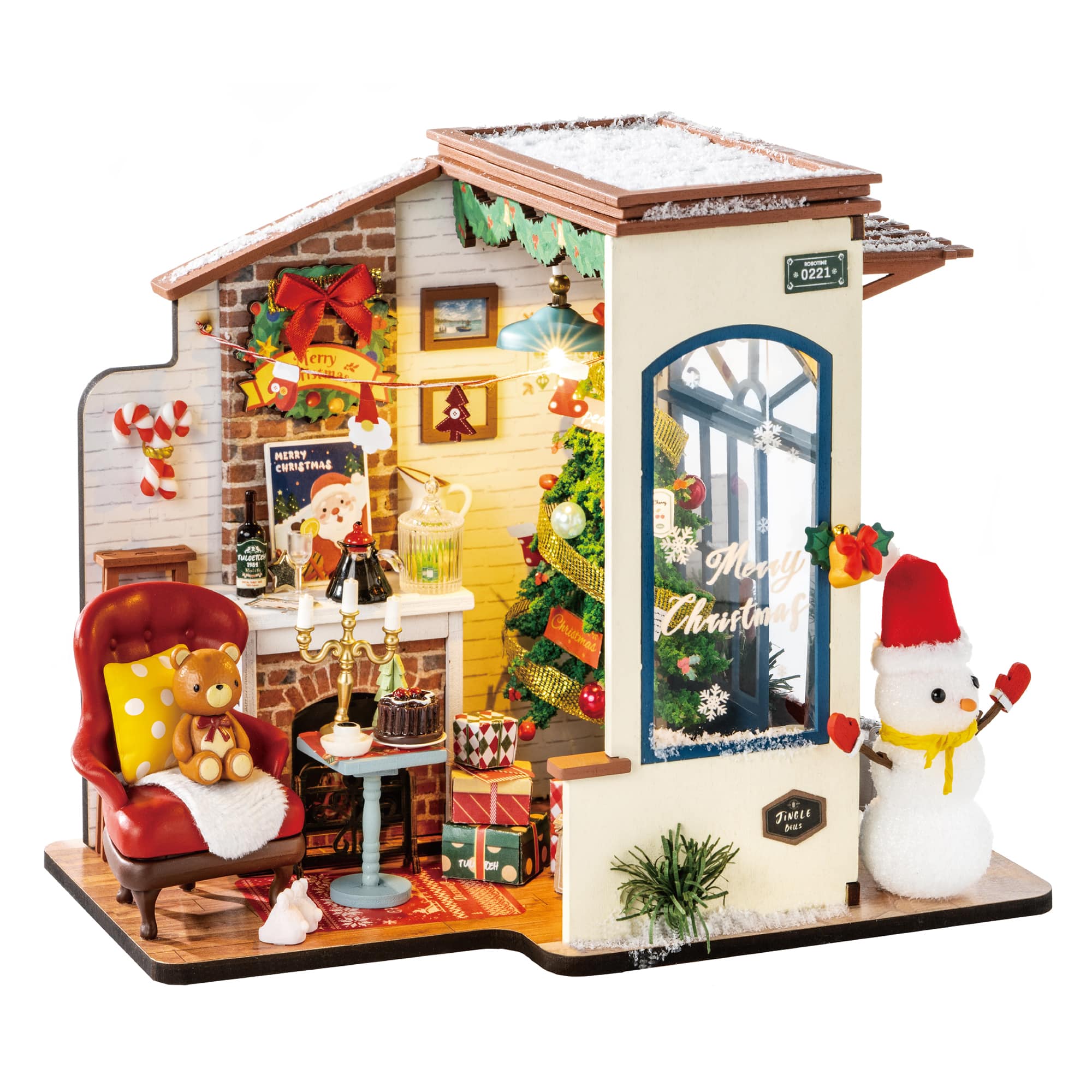 Rolife&#xAE; Christmas Snow House DIY Miniature House Kit