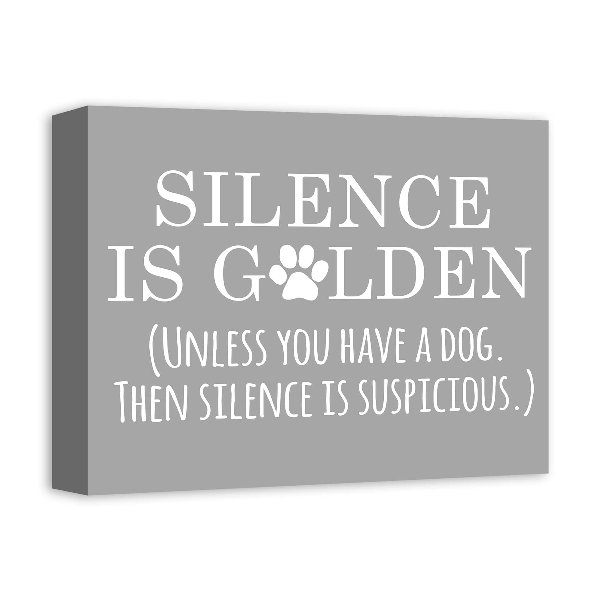 Silence is Golden Canvas Wall Art
