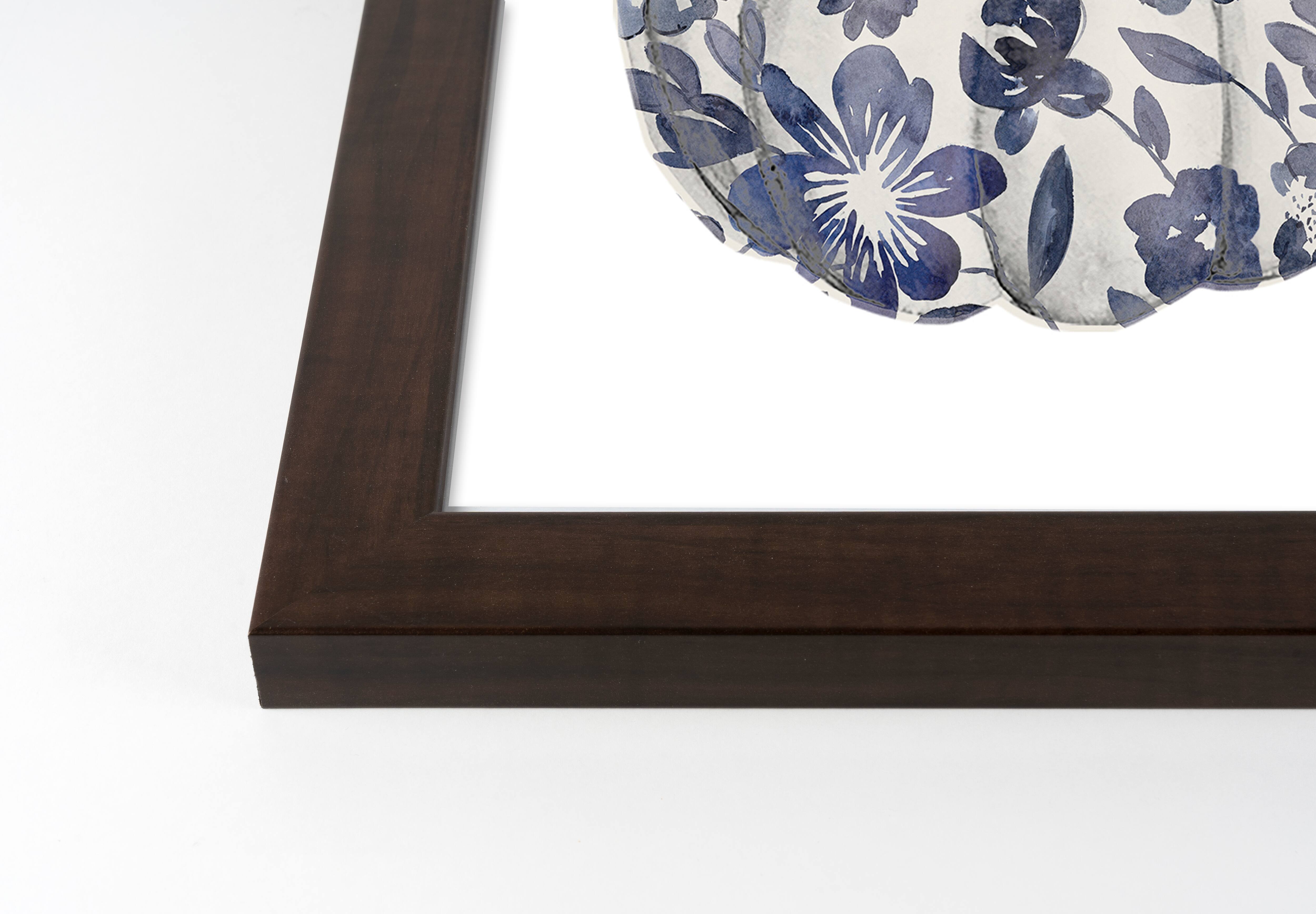 Pumpkin Stack Fall Print in Black Frame