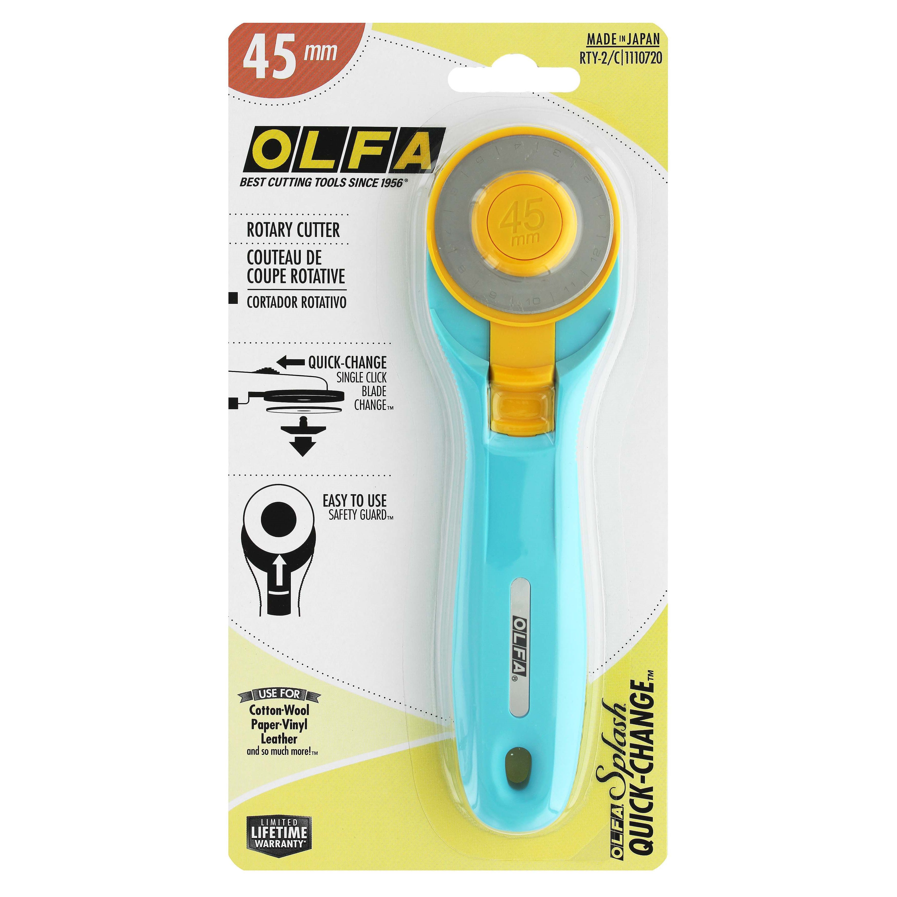 Olfa Splash Quick Change Blue 45mm Rotary Cutter