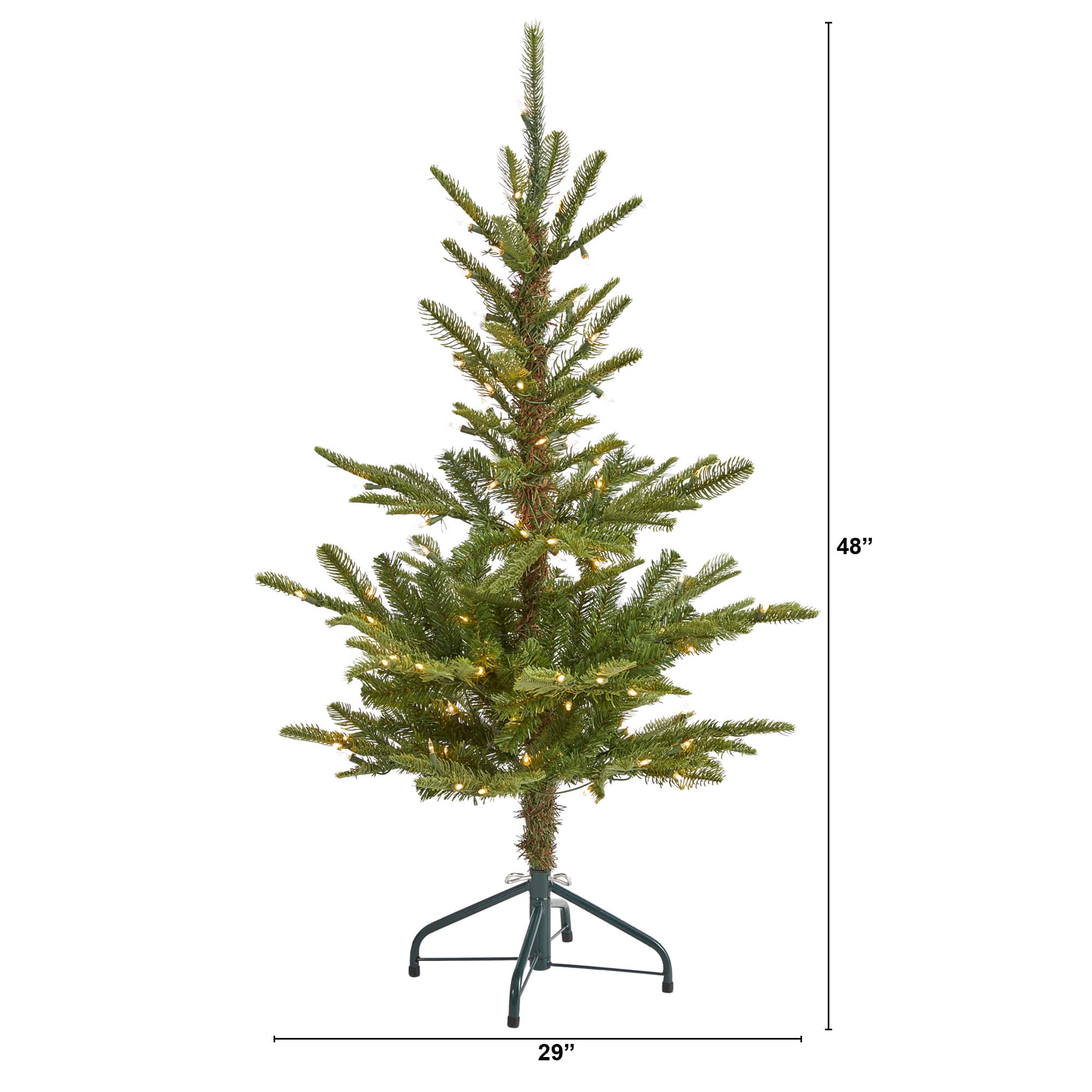 4ft. Pre-Lit Layered Washington Spruce Artificial Christmas Tree, Clear Lights