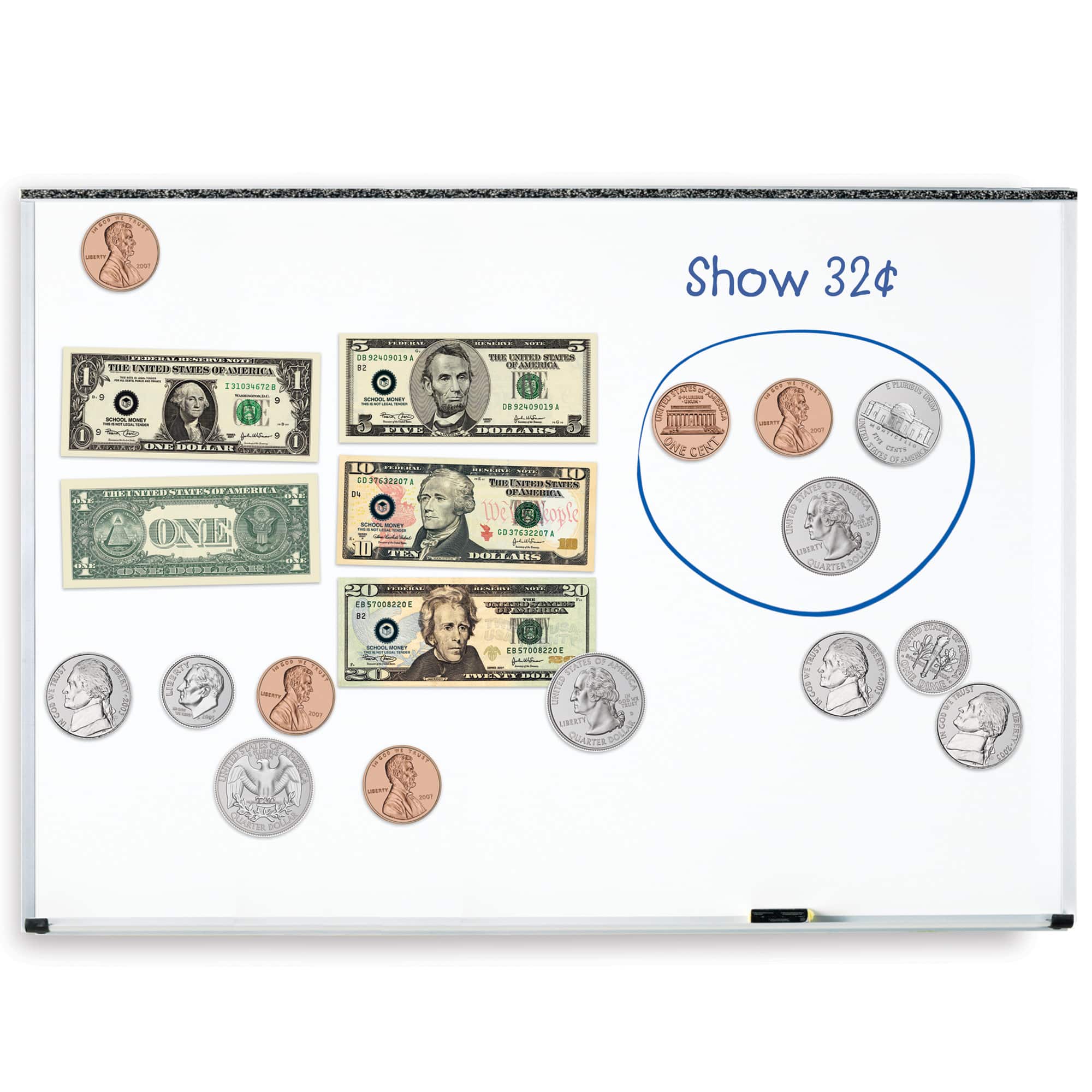 Learning Resources Double-Sided Magnetic Money Set