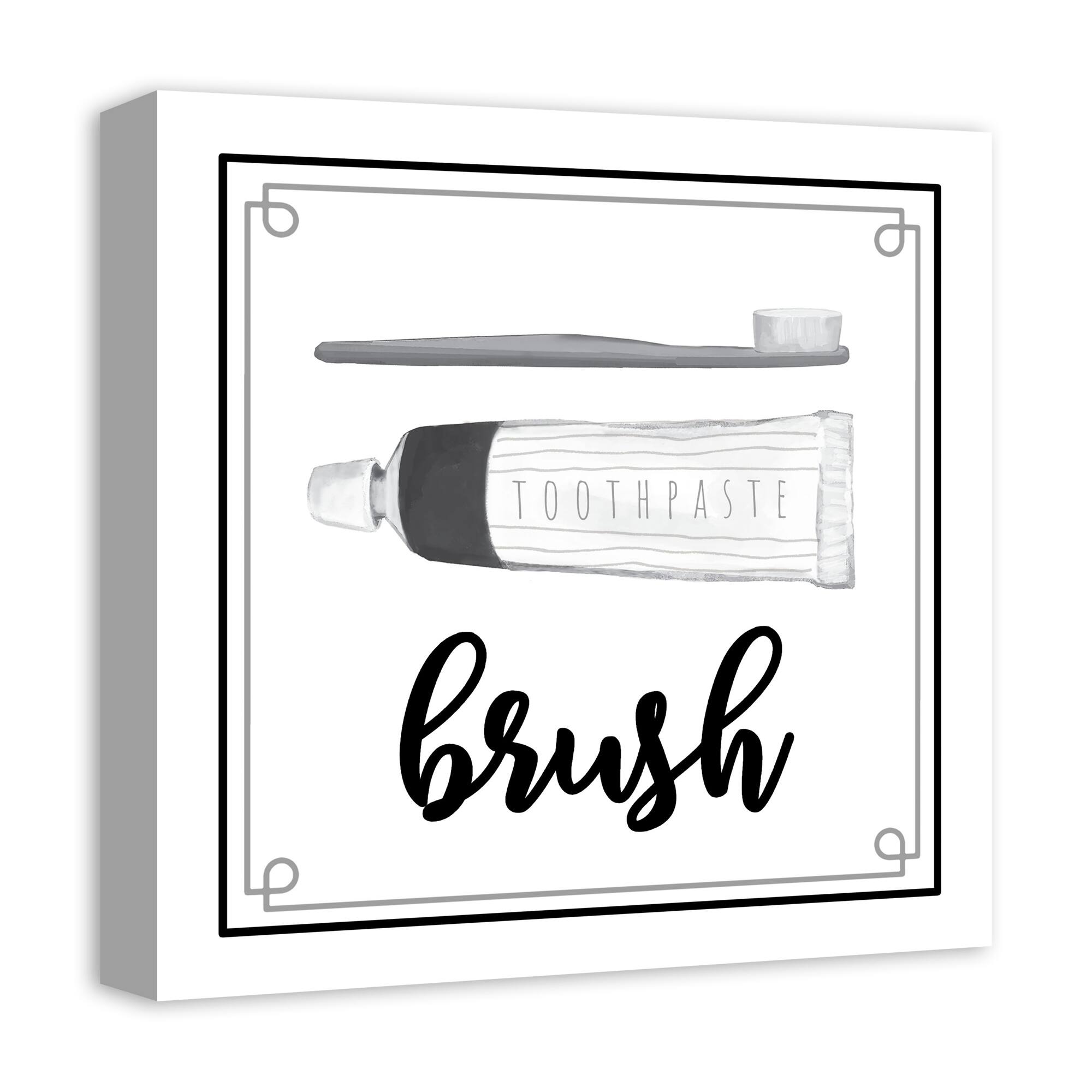 Brush 16&#x22; x 16&#x22; Canvas Wall Art