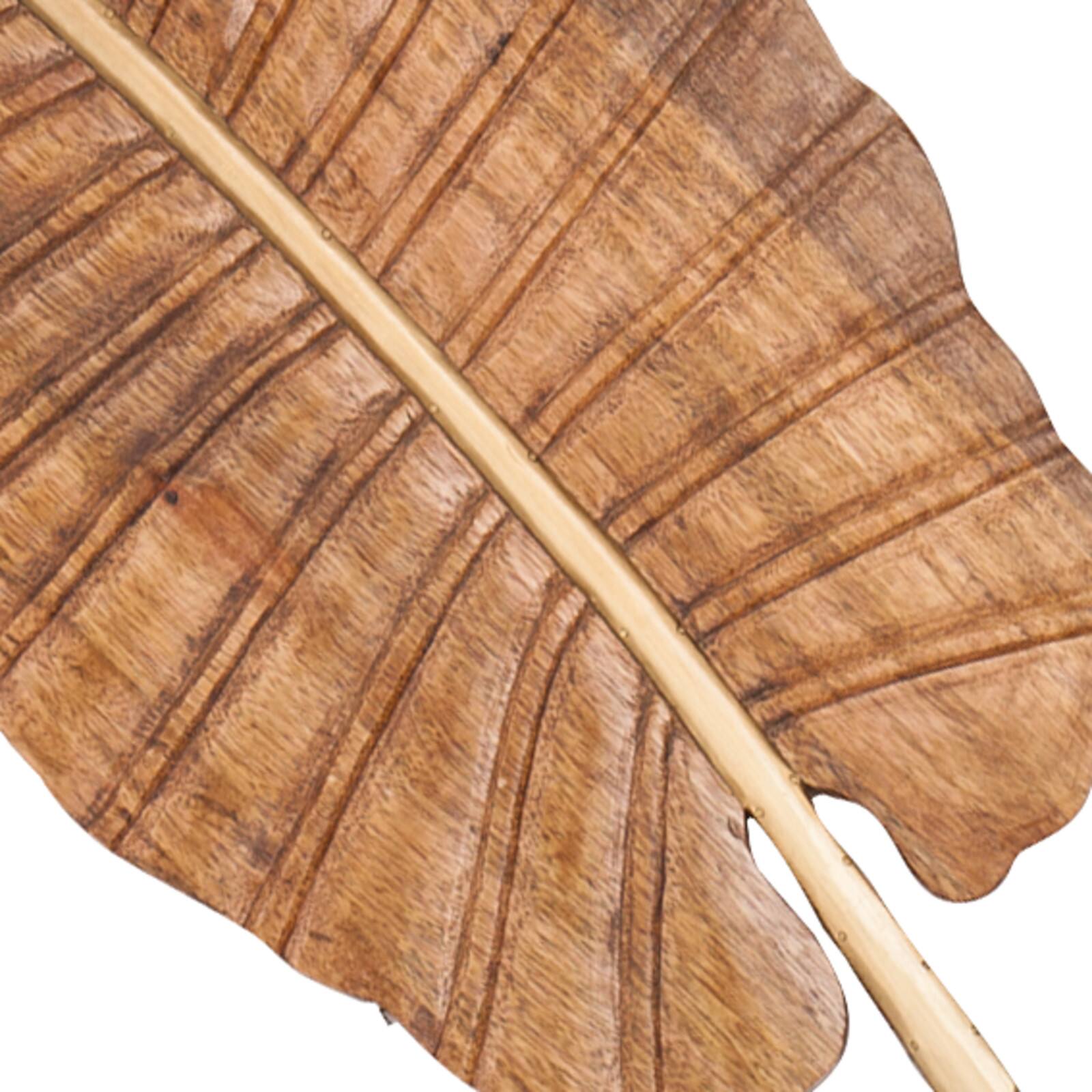 Brown Mango Wood Coastal Leaf Wall Décor Set