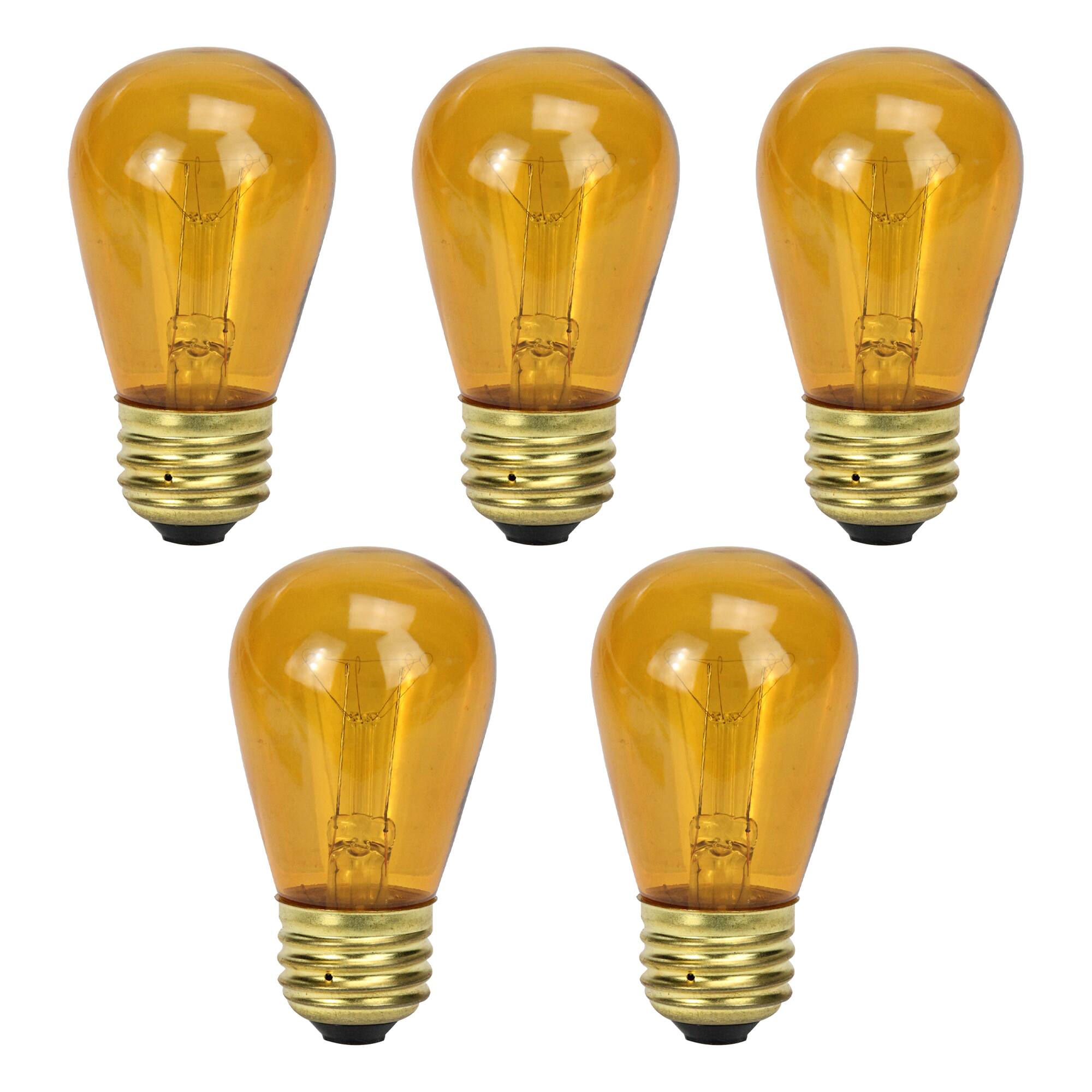 Transparent Incandescent S14 Replacement Christmas Bulbs, 25ct.