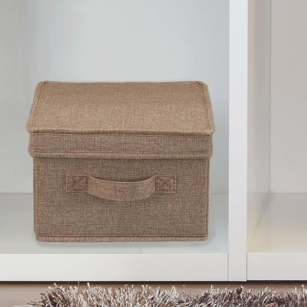 Household Essentials Fabric Storage Bin with Lid, 2ct.