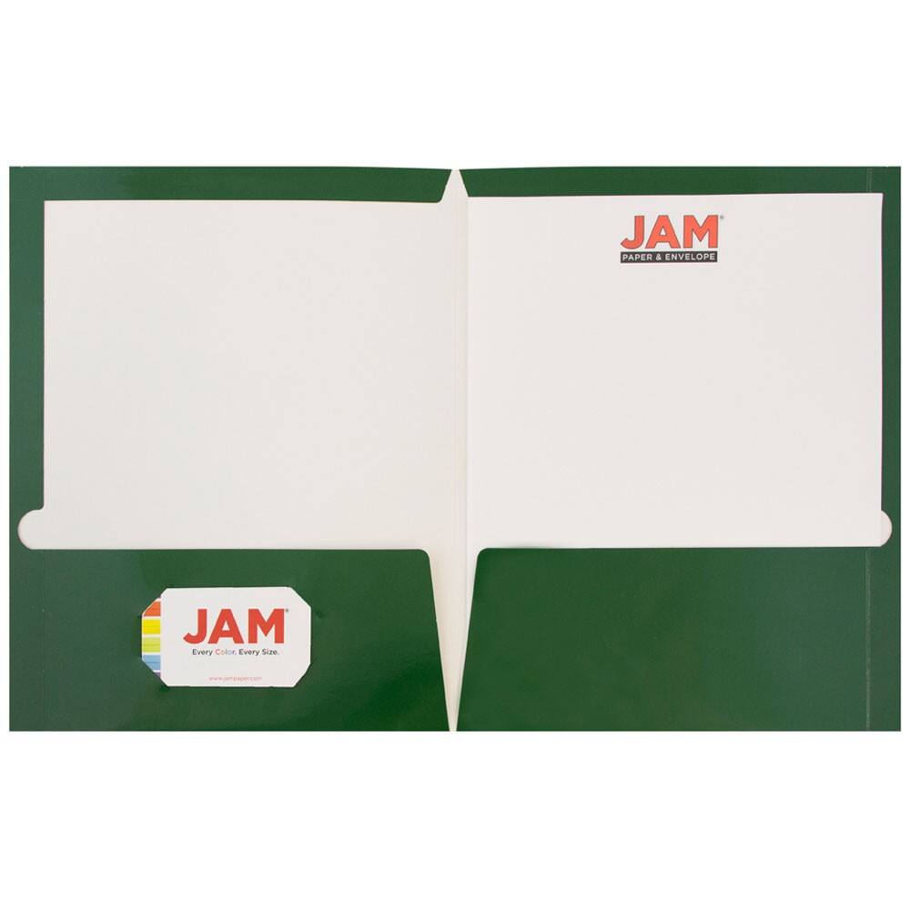 JAM Paper Laid Back Glossy Laminated Two Pocket Folders, 6ct.