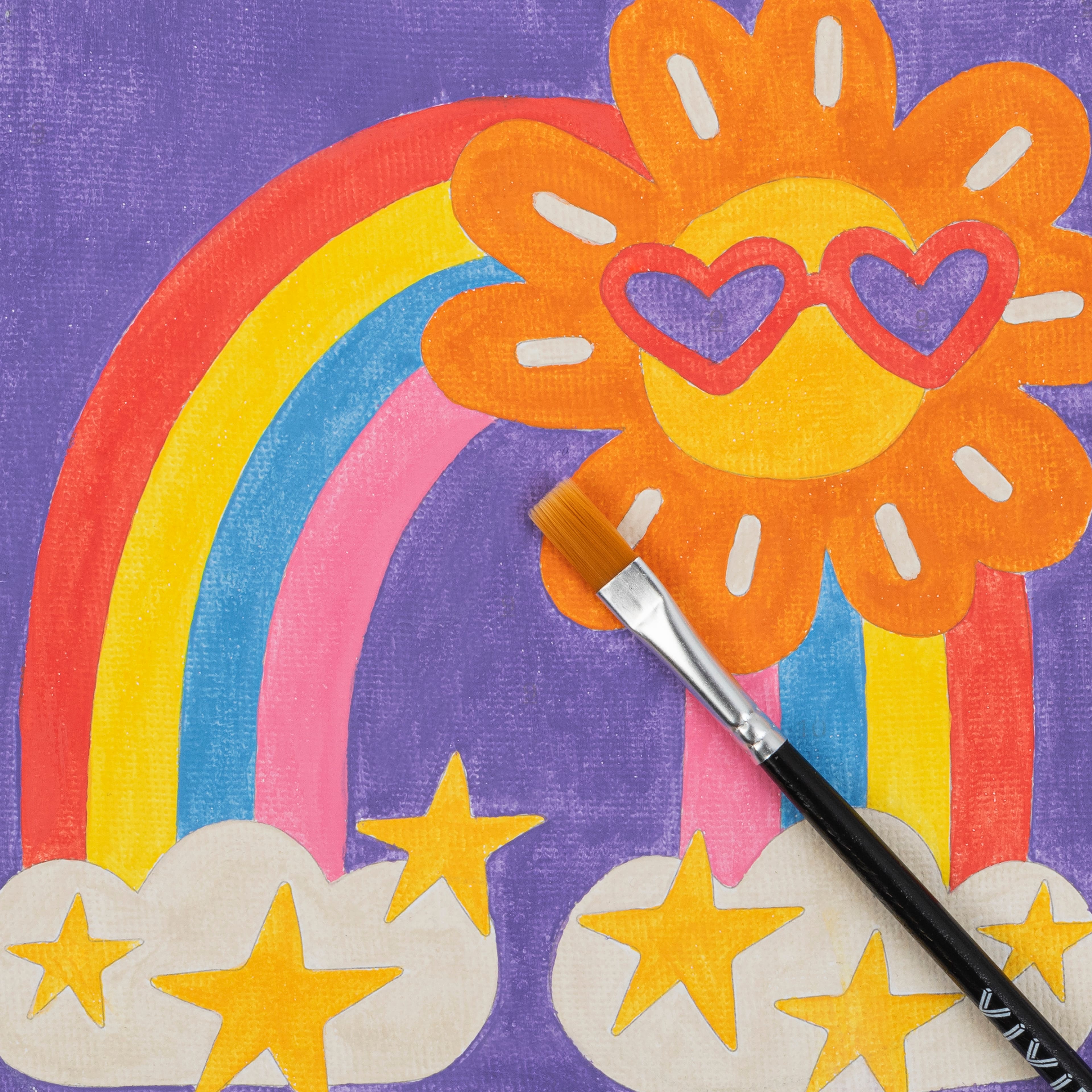 VIVID by Brea Reese&#xAE; Retro Squares Acrylic Paint-by-Number Kit