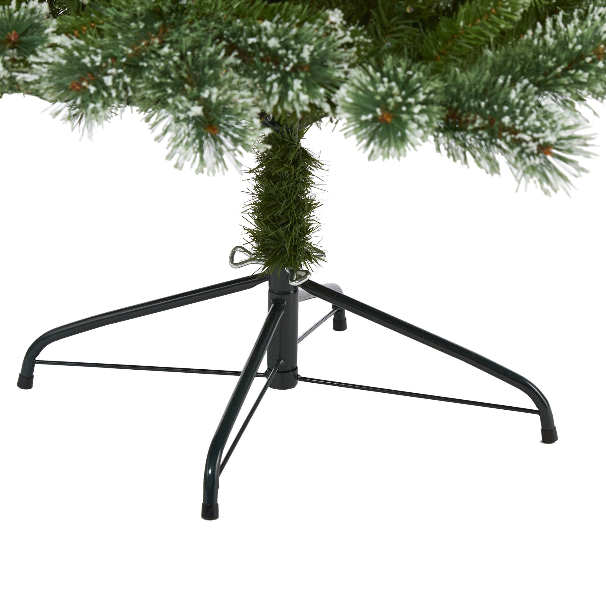 7ft. Pre-Lit Wisconsin Slim Snow Tip Pine Artificial Christmas Tree with Clear LED Lights