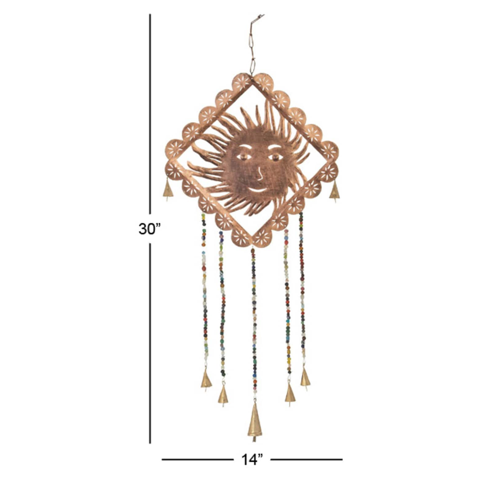 Gold Sun Metal Eclectic Windchime