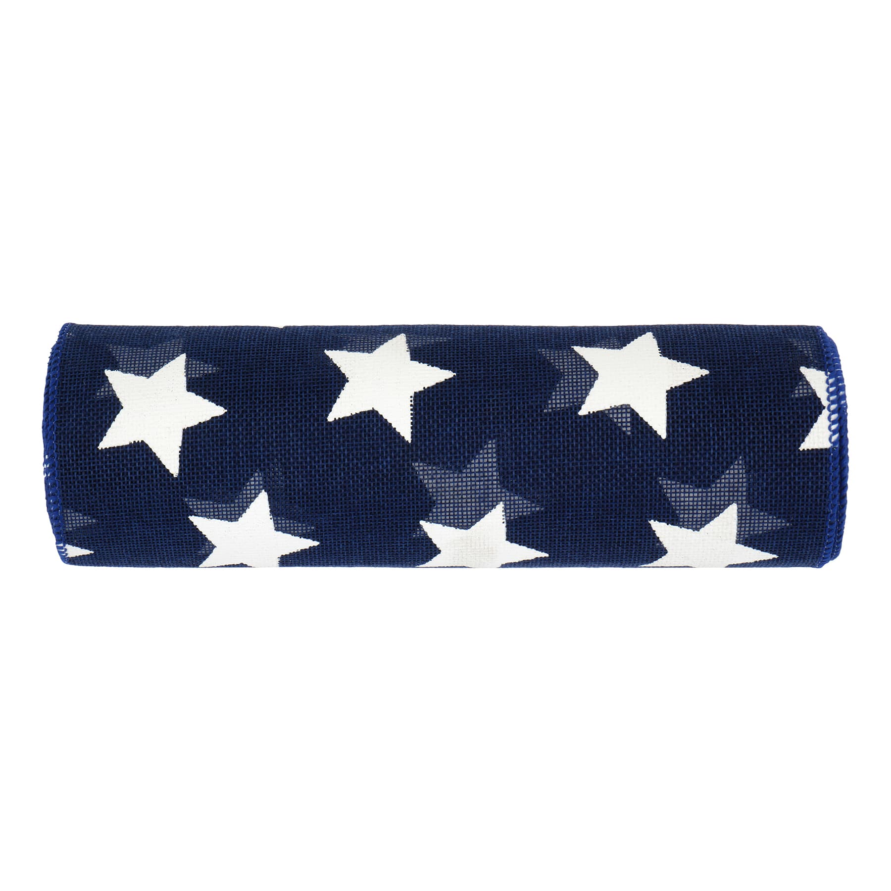 9.5&#x22; x 3.3yd. White Stars Faux Burlap Mesh by Celebrate It&#x2122;