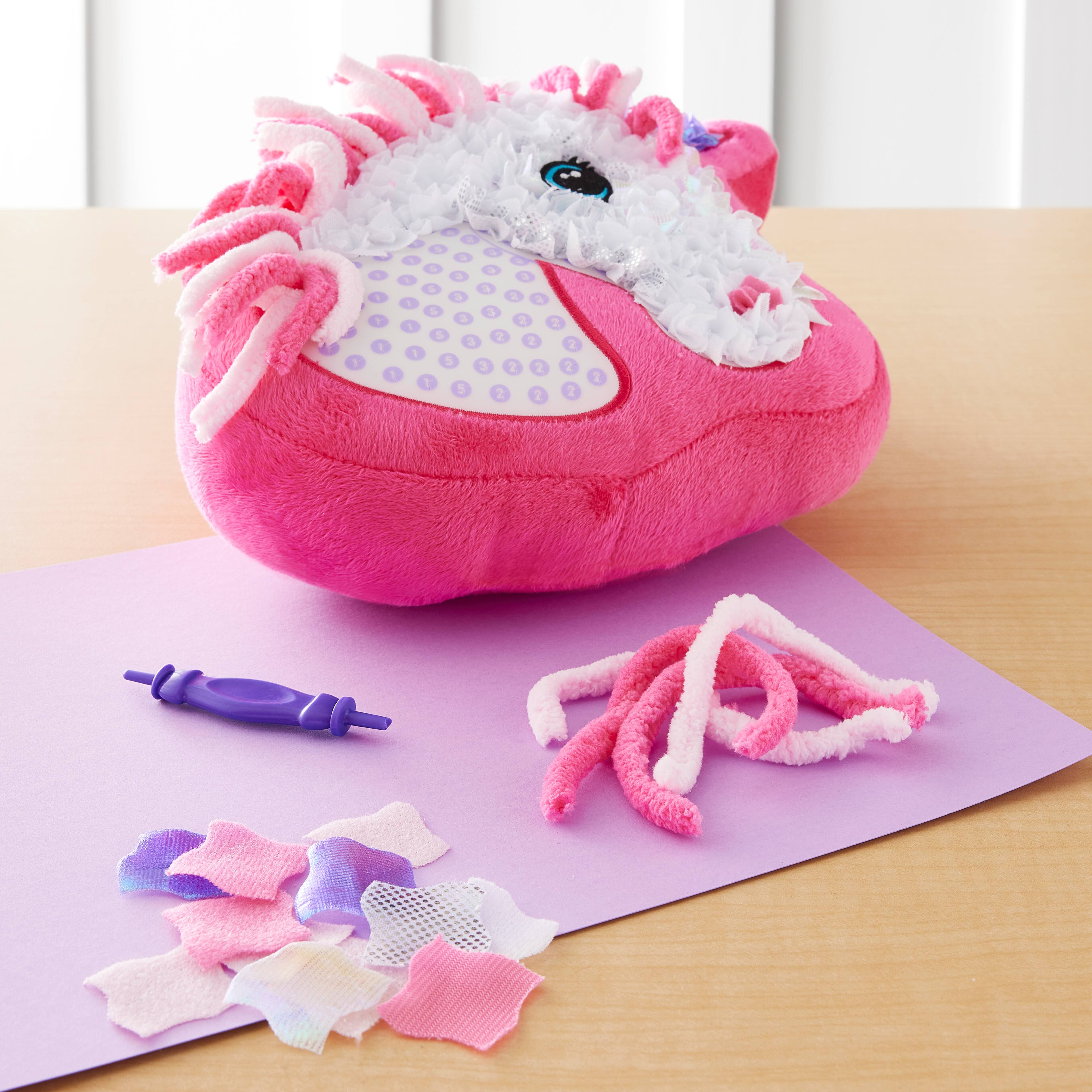 ORB PlushCraft Unicorn Pillow, Fabric by Number Art & Crafts, Ages 5 and  Up, No Sewing Required, 324 Pieces for Making Your Own DIY Unicorn Cozy